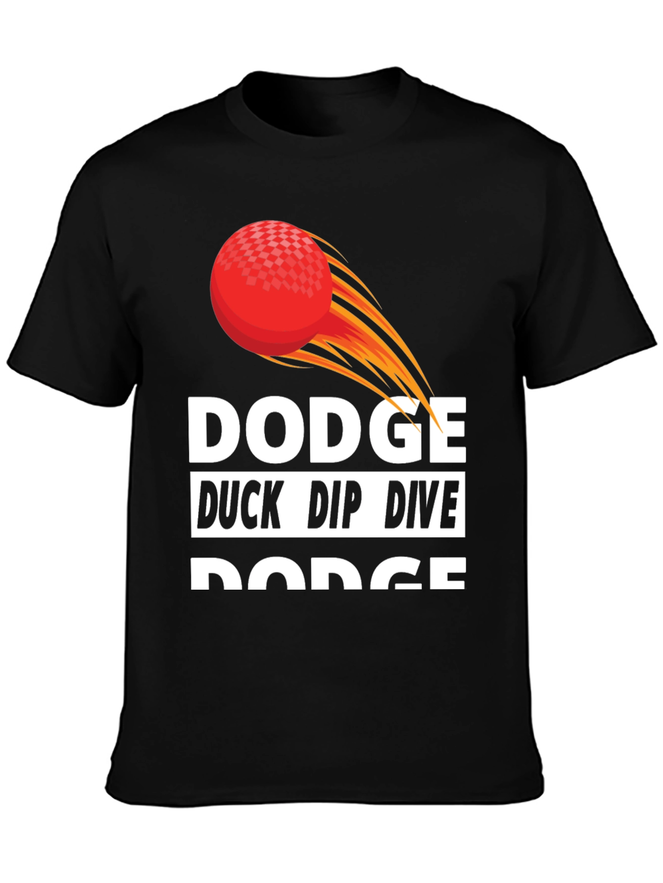 Black Dodge Duck Dip Dive Dodge T-Shirt view 3