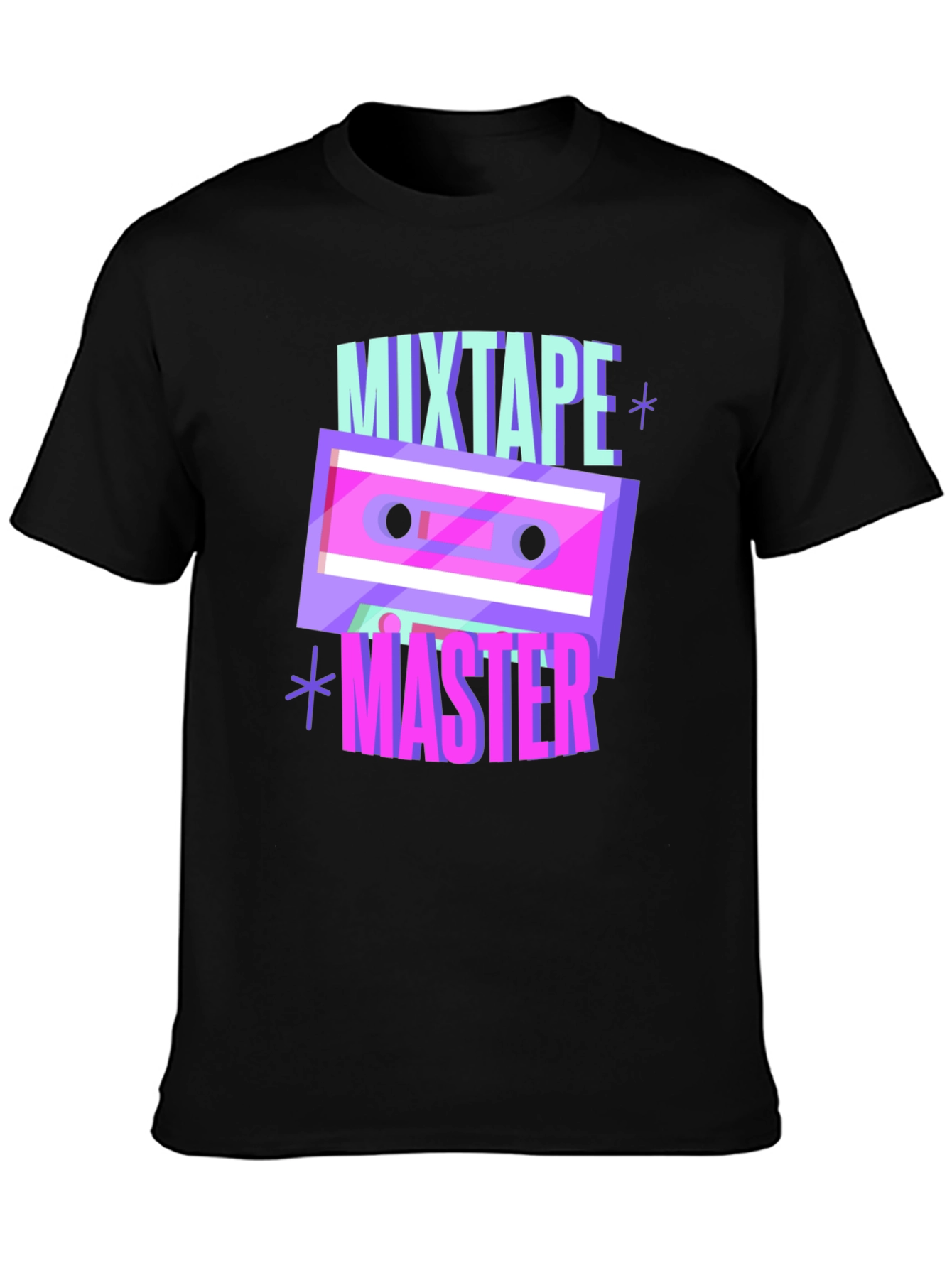 Black Mixtape Master Graphic T-Shirt view 3