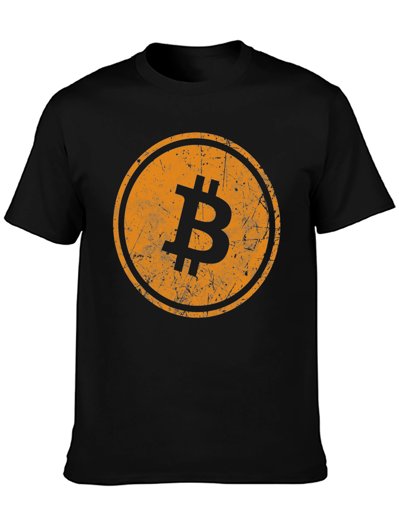 Black Bitcoin Logo Black T-Shirt - Crypto Currency Tee view 3