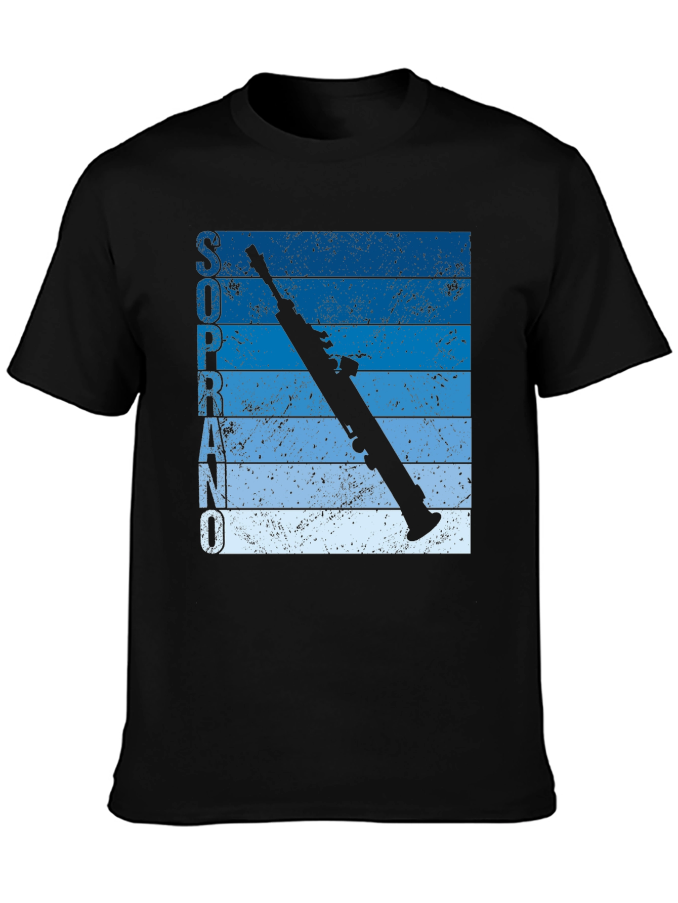 Black Soprano Clarinet Graphic Tee - Musician's Style view 3