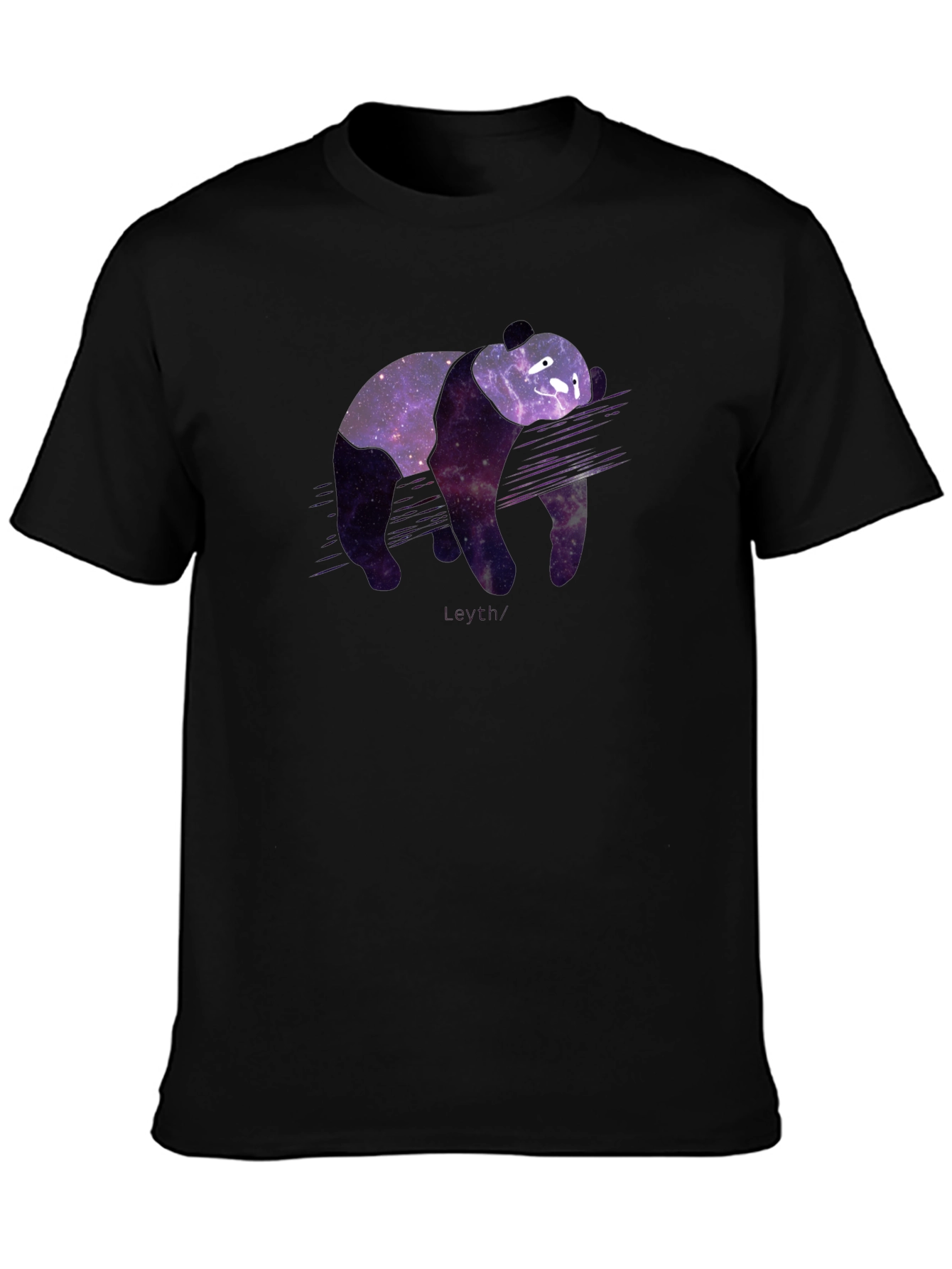 Black Galaxy Panda Graphic Tee view 3