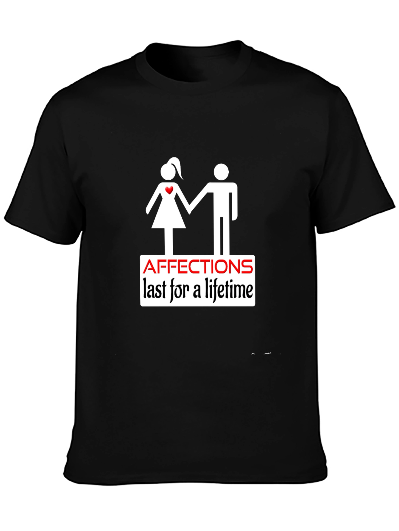 Black Affection Lifetime Tee - Classic Black Cotton Blend view 3