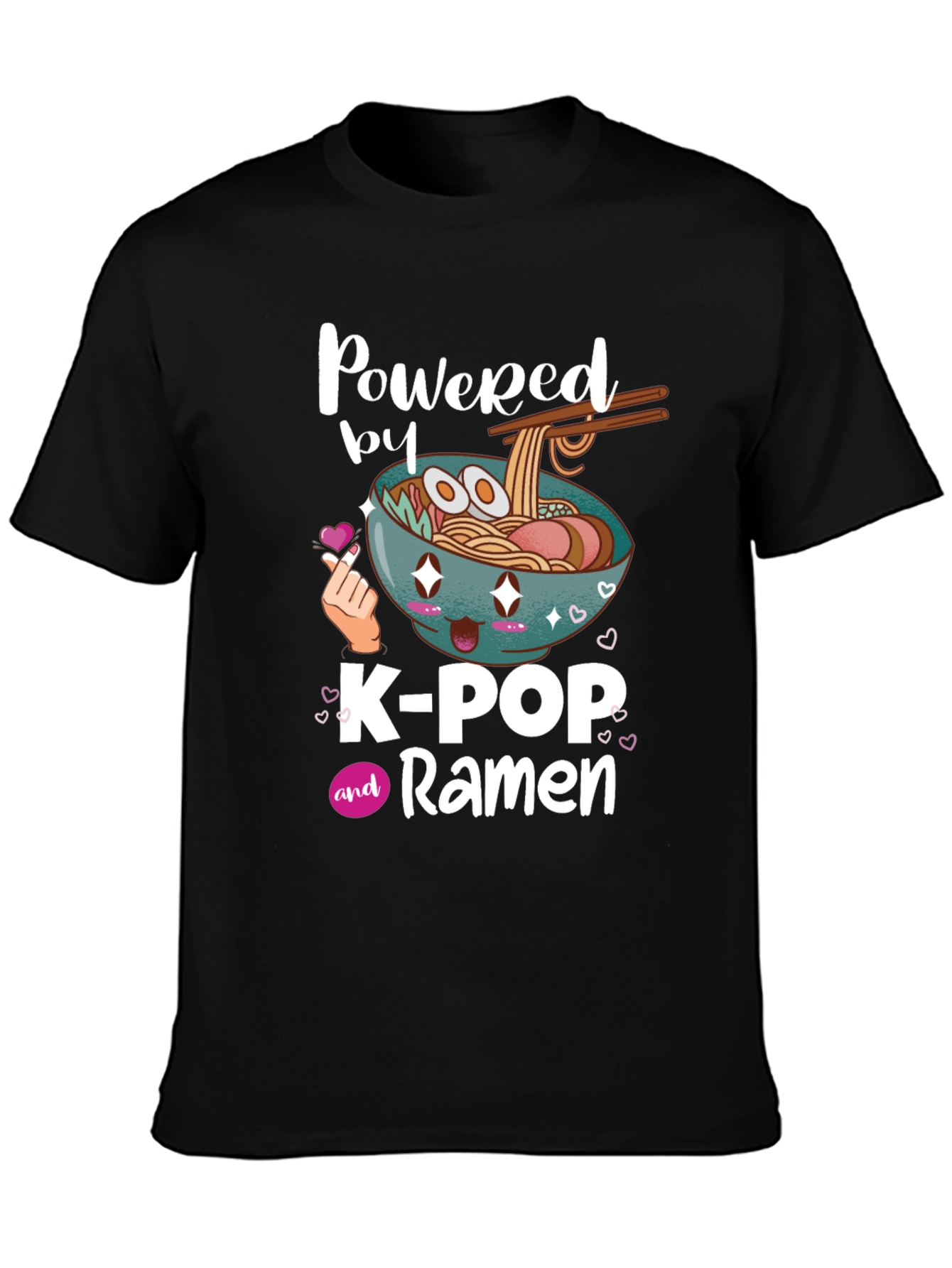 K-Pop and Ramen Graphic T-Shirt - 3