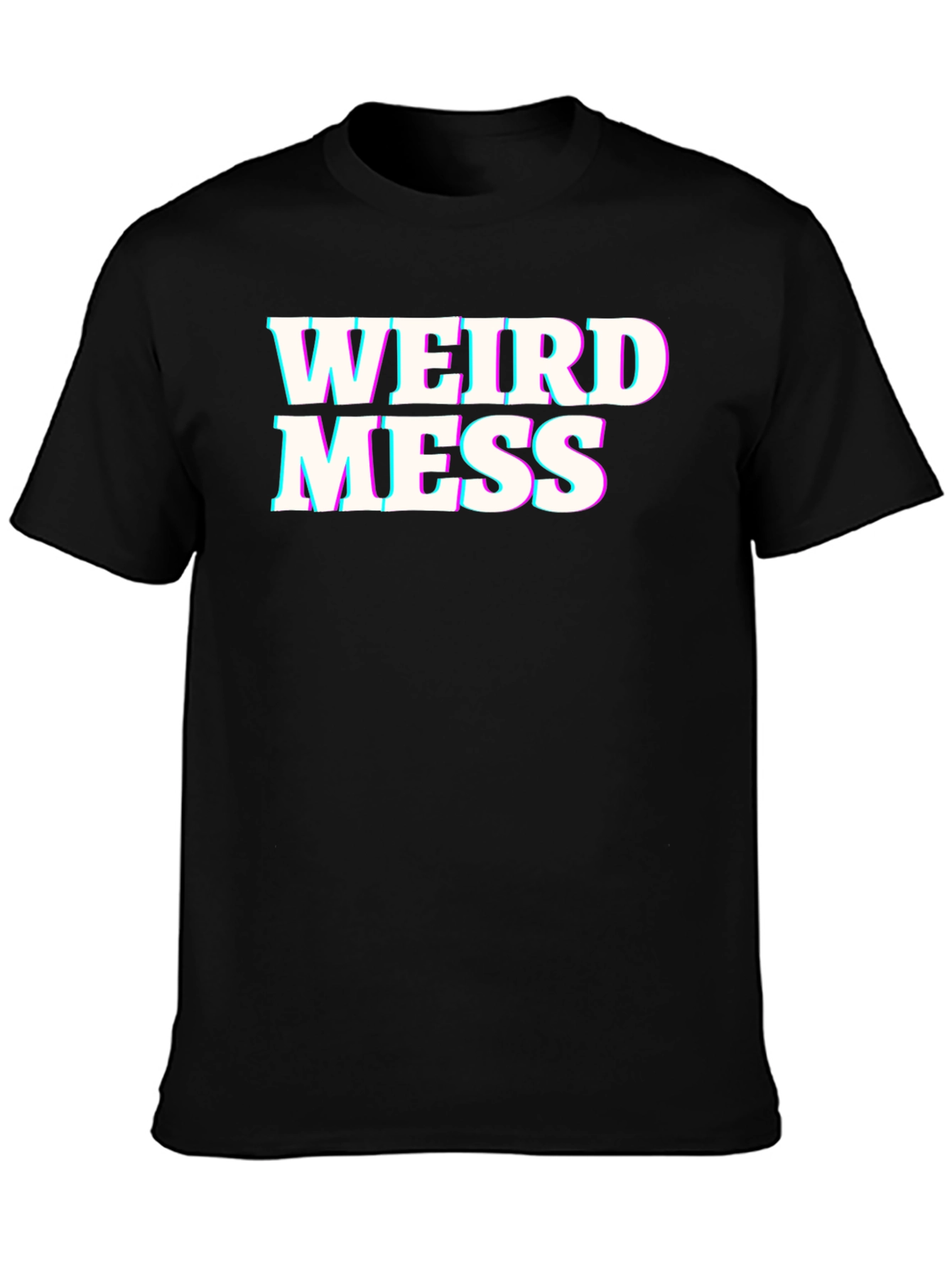 Black Weird Mess Graphic T-Shirt - Black view 3