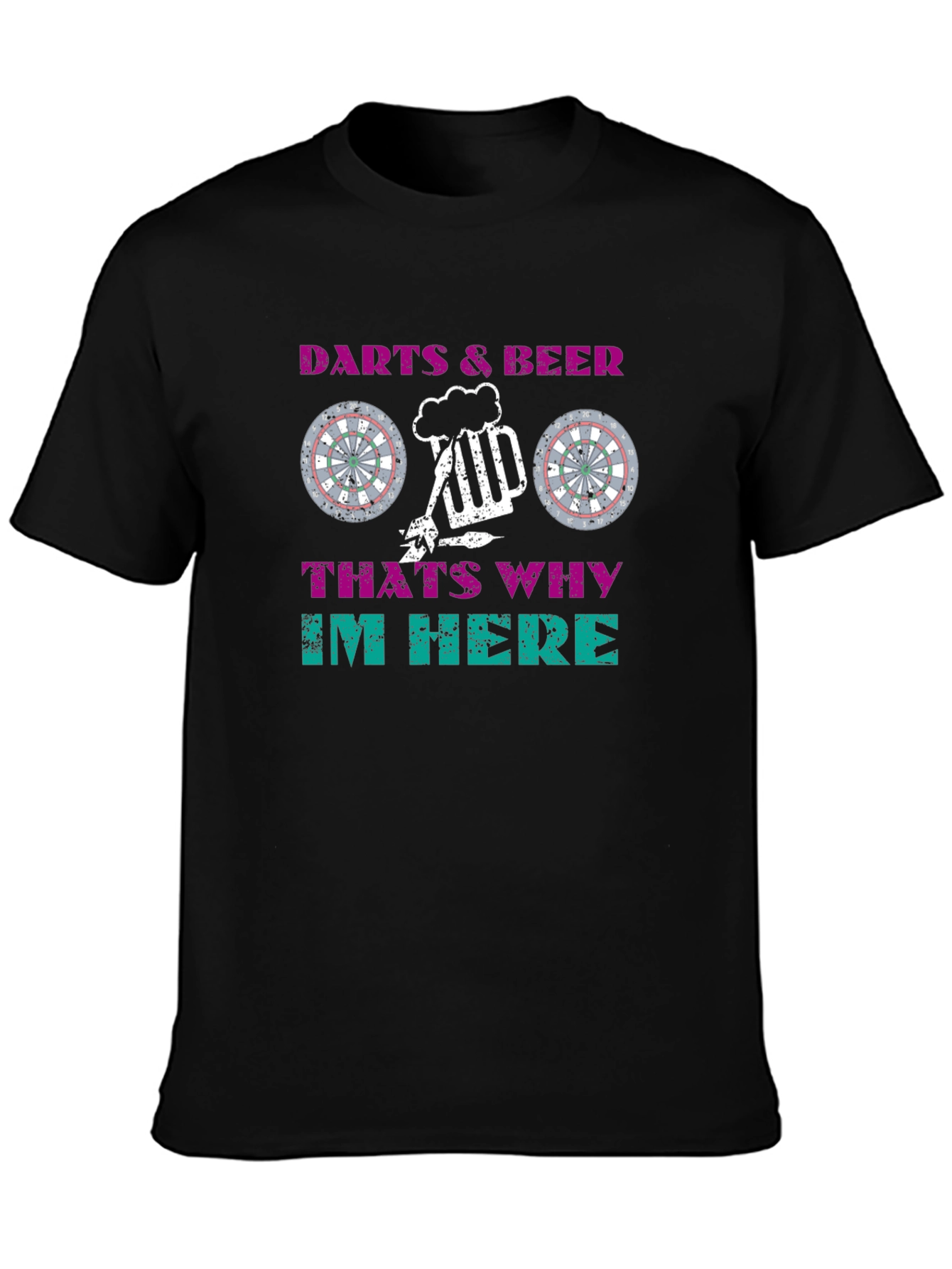 Black Darts & Beer Graphic Tee view 3