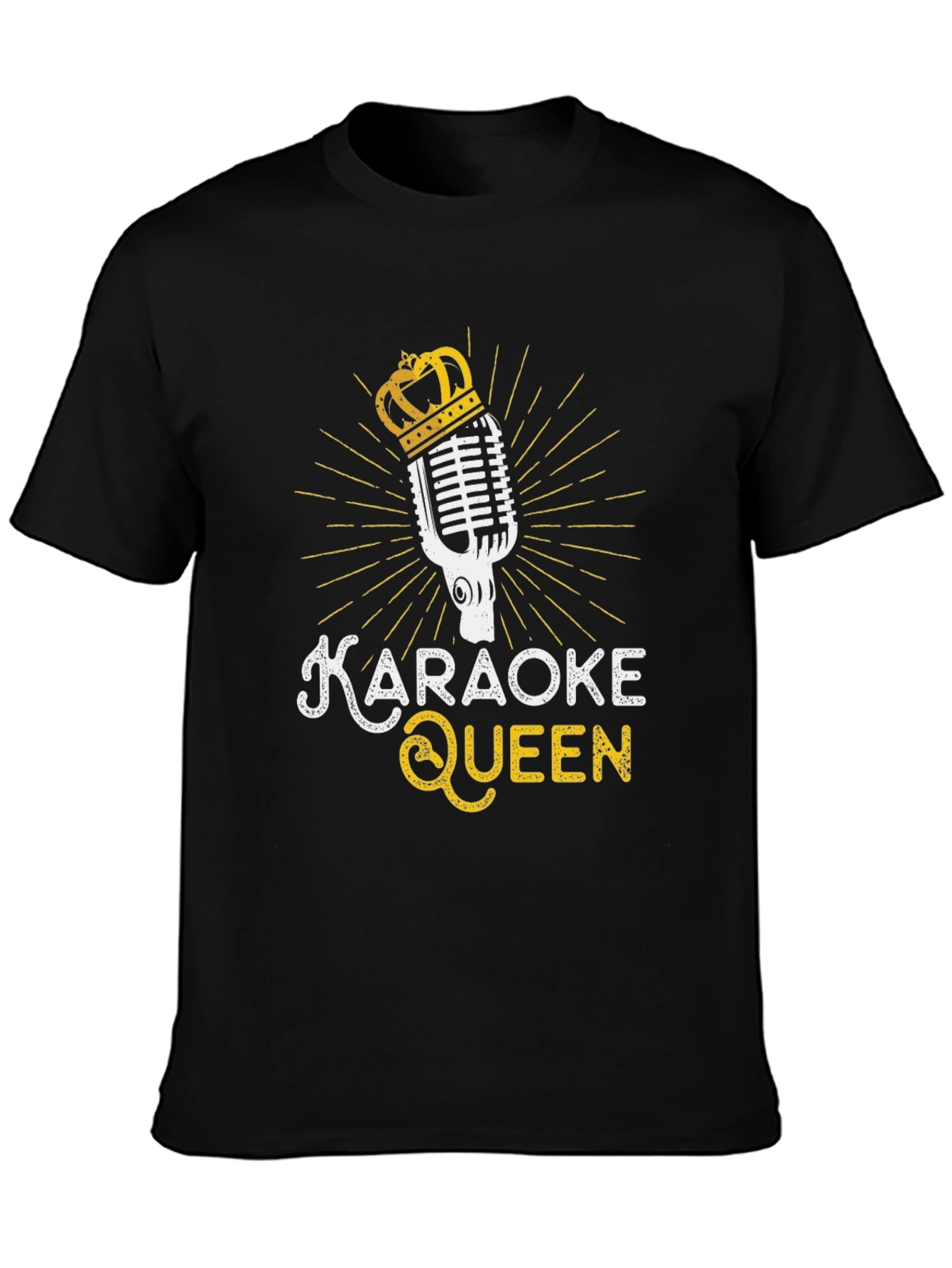 Black Karaoke Queen Black T-Shirt view 3