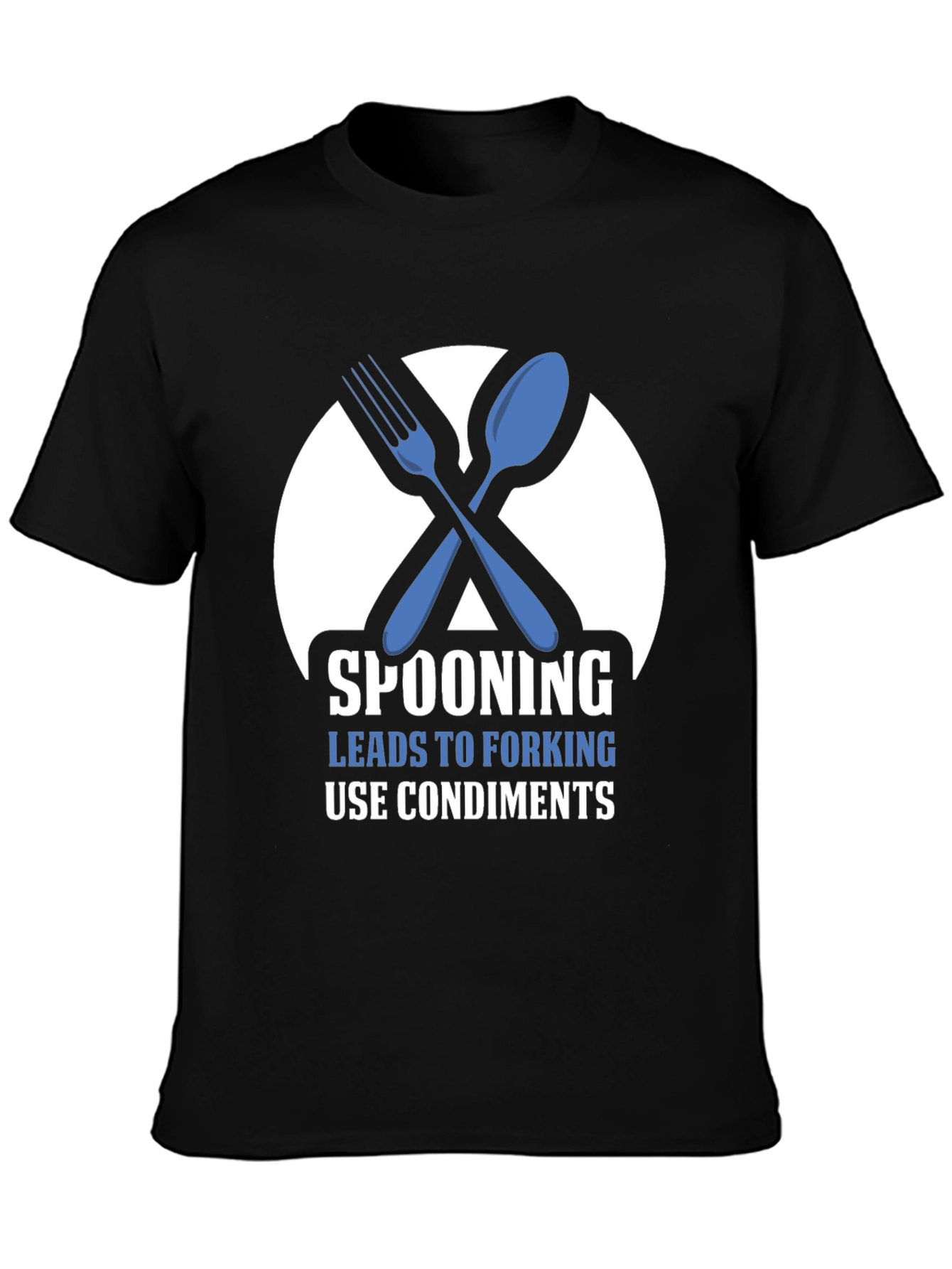 Black Spooning Leads to Forking T-Shirt view 3