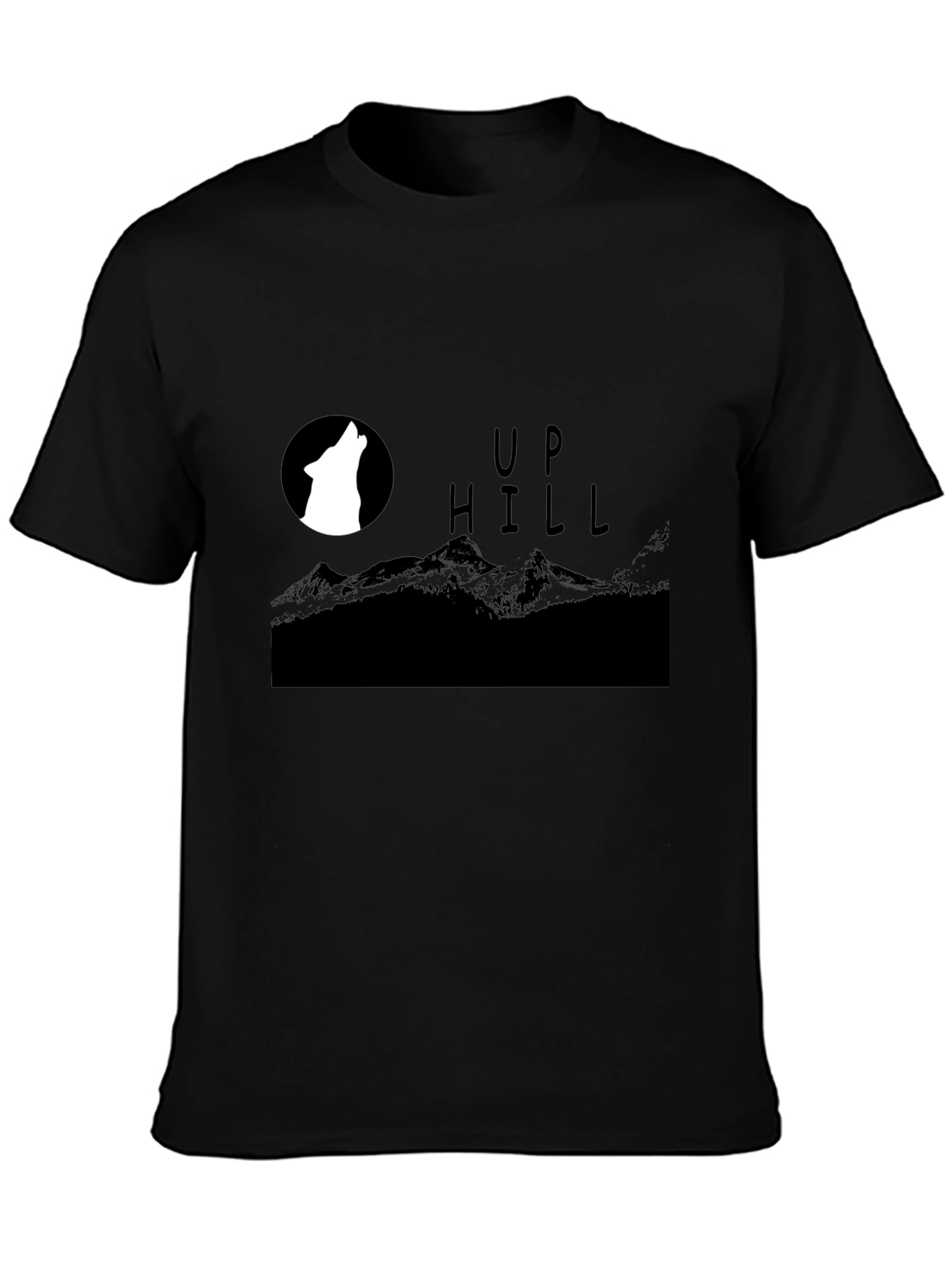 Black Men's Black 'Up Hill' Graphic Tee view 3