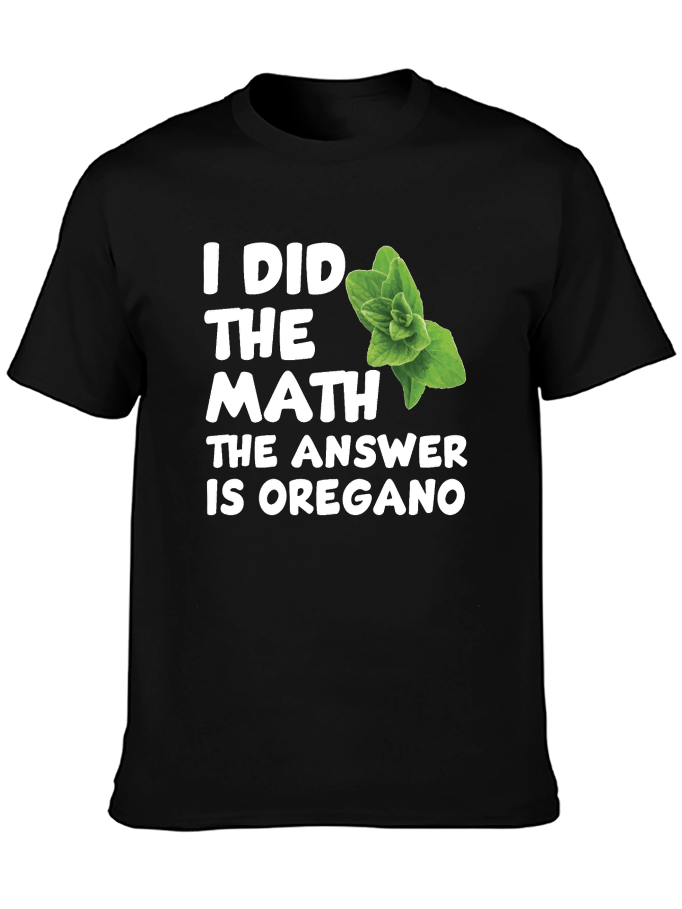 Black Math Answer Oregano Black T-Shirt view 3