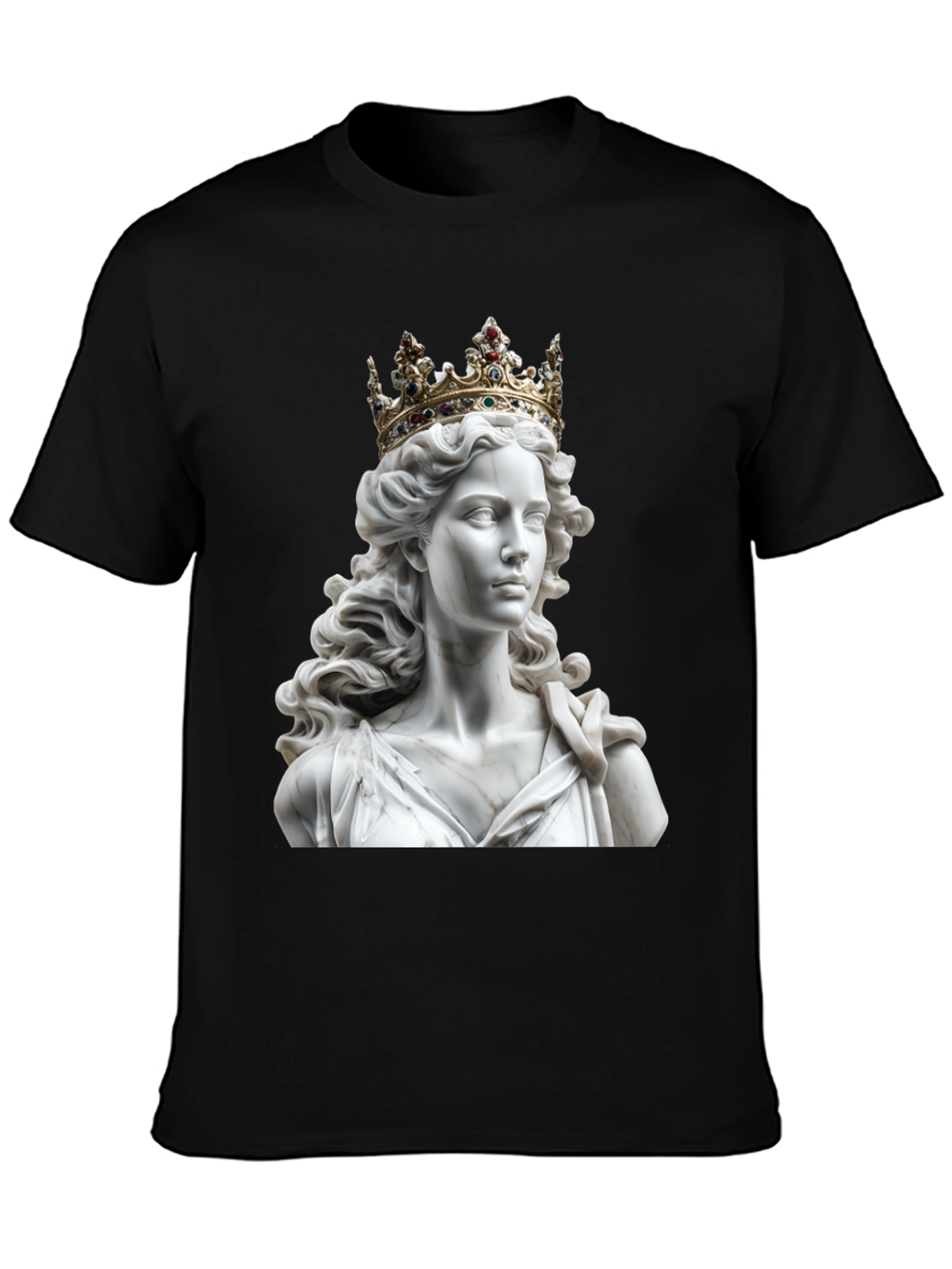 Black Statue Queen Graphic Tee - Regal Style view 3