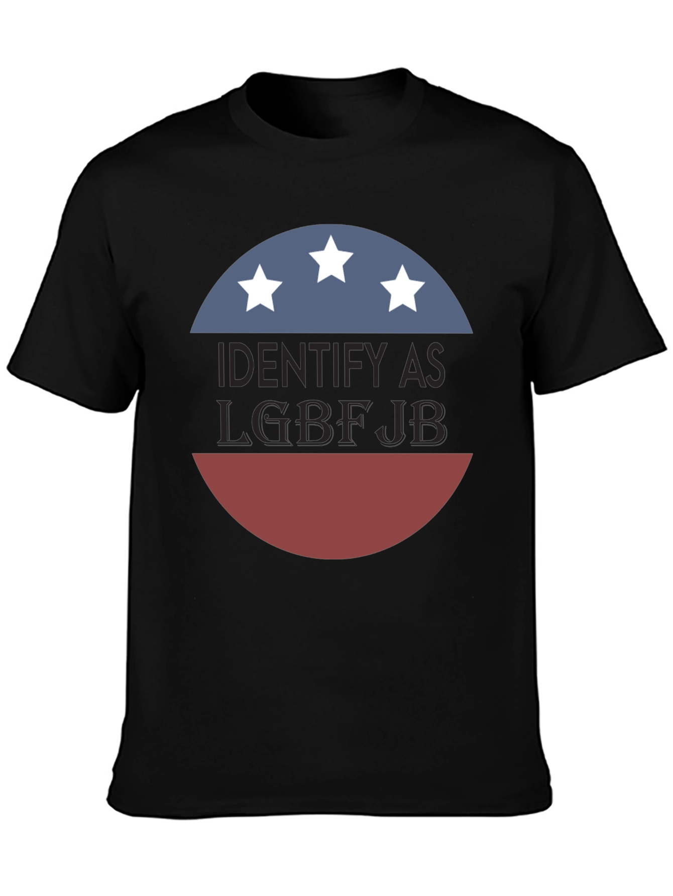 Black Identify As LGBFJB T-Shirt view 3