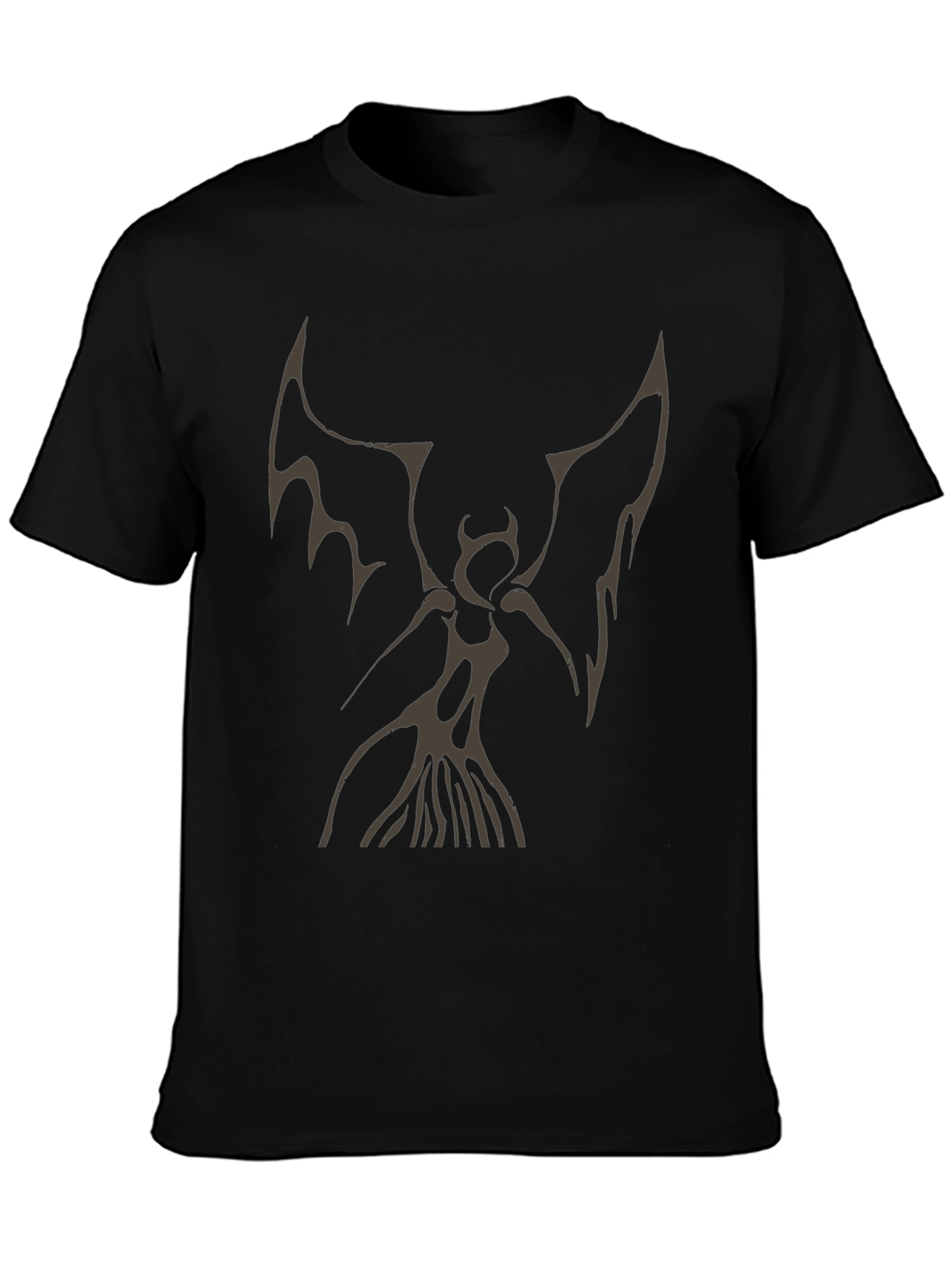 Black Dark Angel Graphic Print Tee view 3