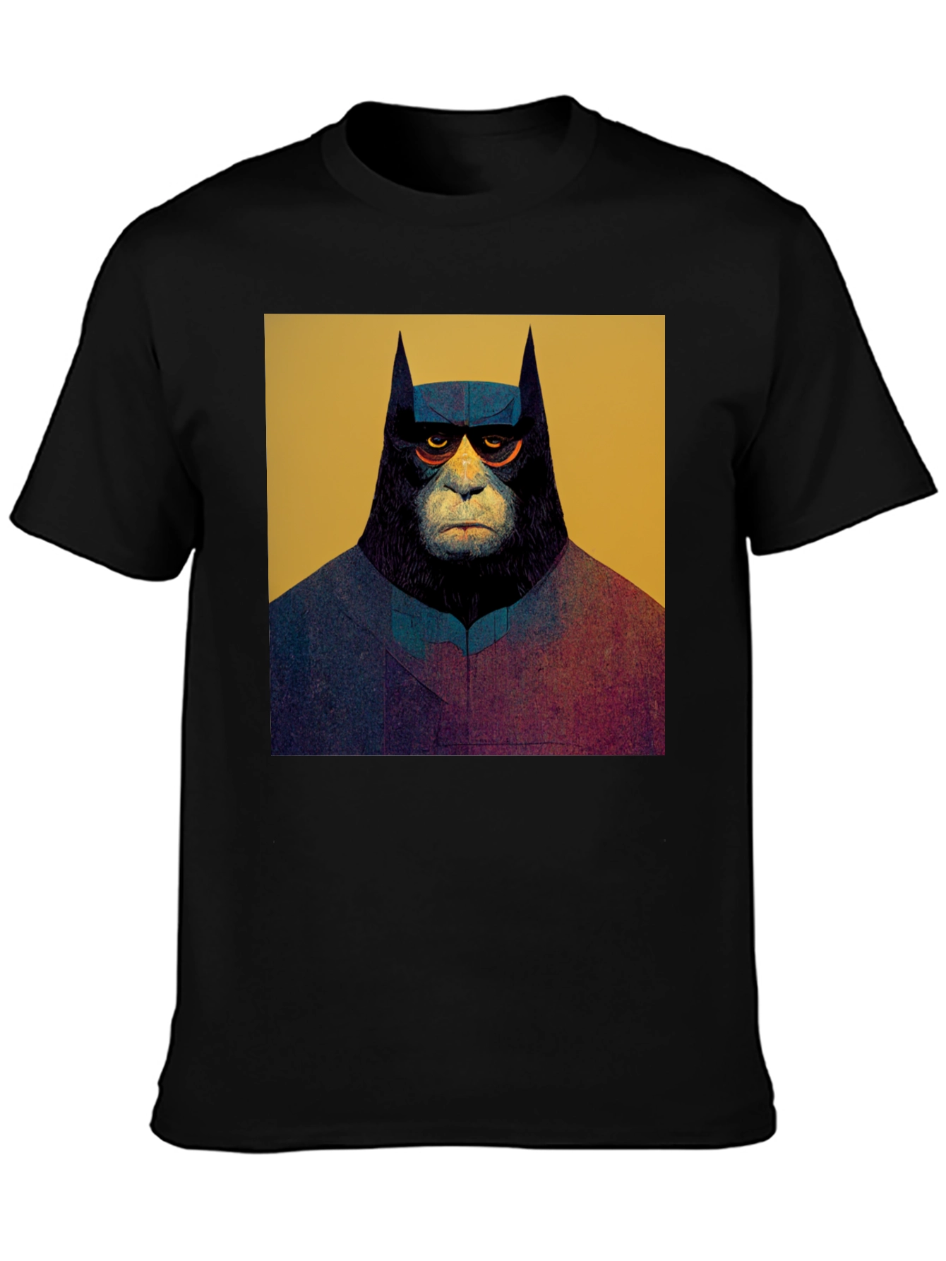 Black Batman Ape Graphic Tee - Black view 3