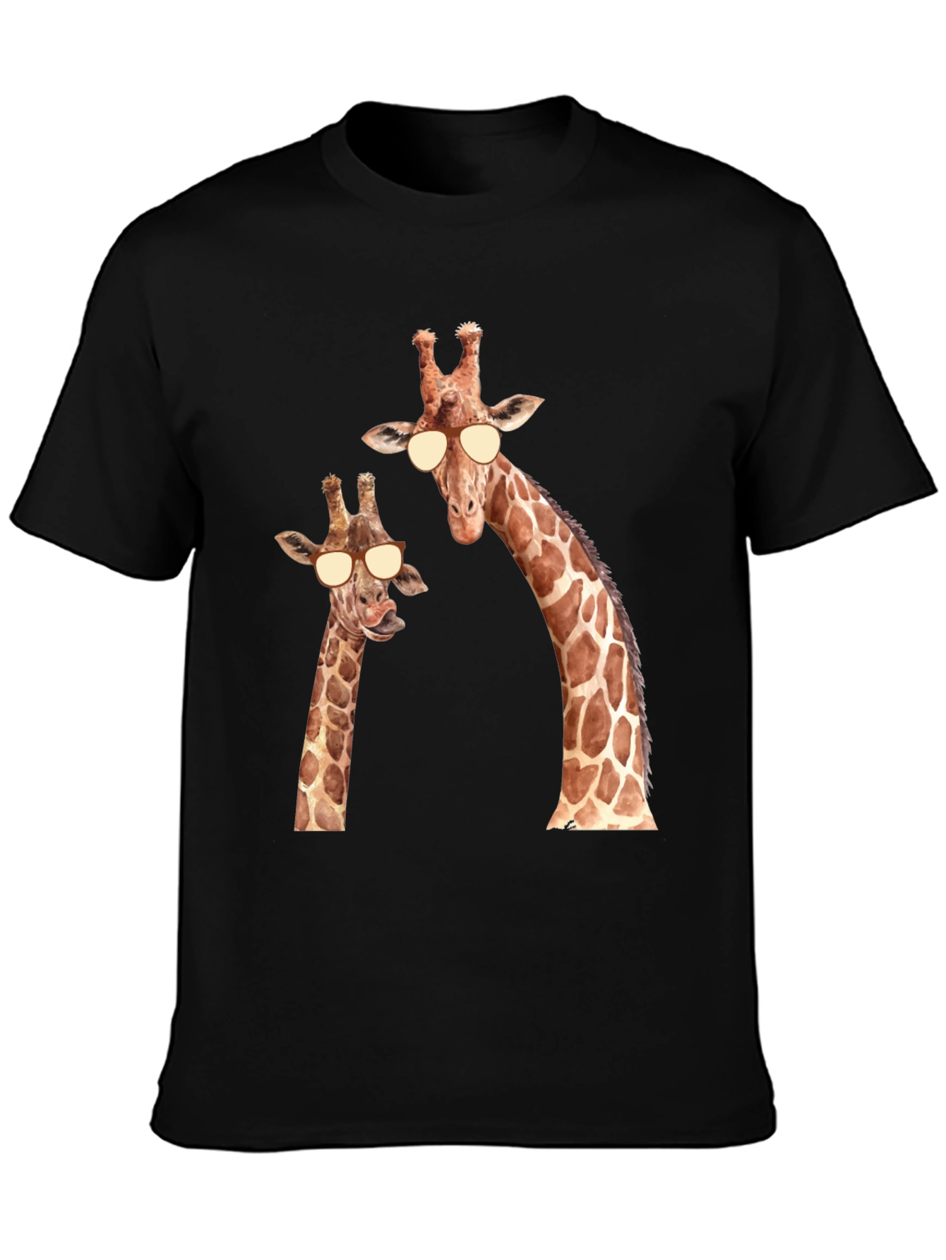 Black Giraffe Sunglasses T-Shirt - Funny Animal Tee view 3