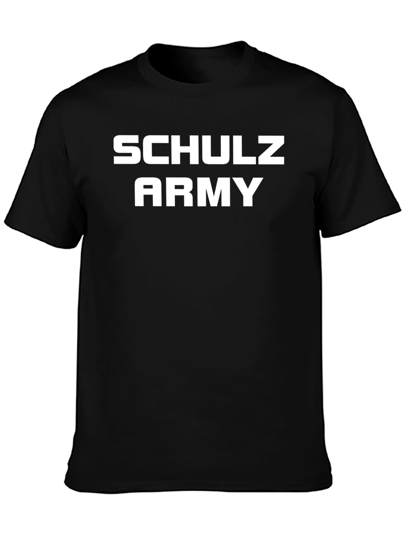 Black Schulz Army Graphic Tee - Bold Statement T-Shirt view 3