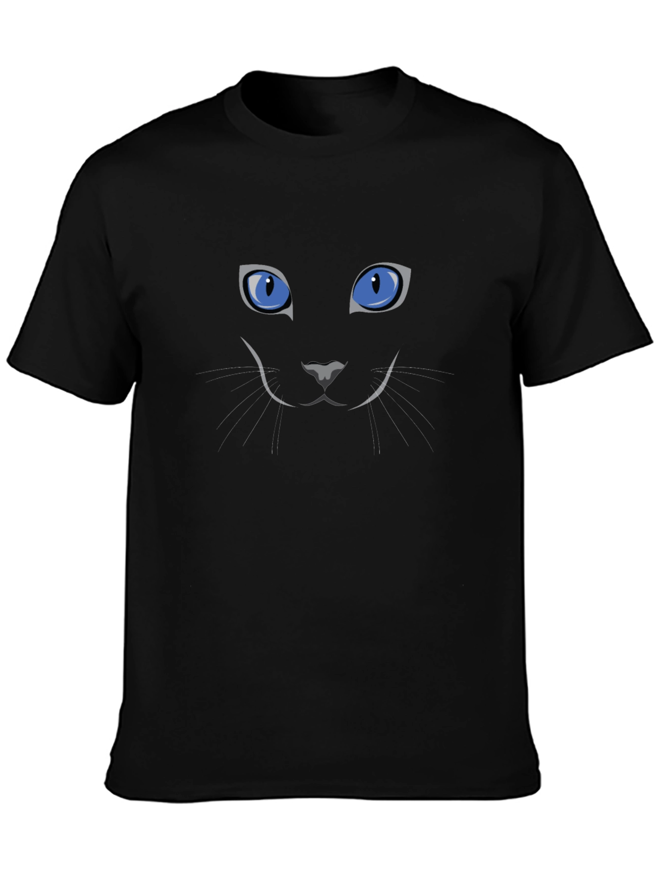 Black Black Cat Graphic Tee - Stylish Men's Crew Neck T-Shirt view 3