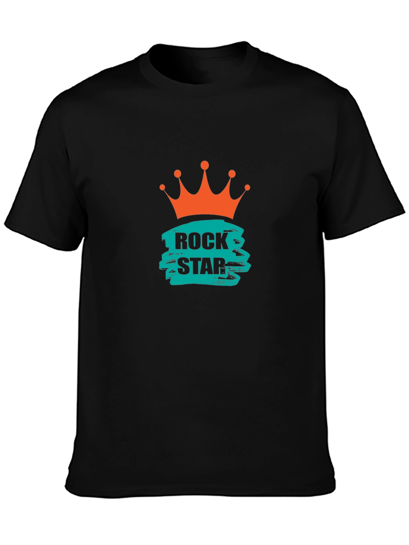 Black Rock Star Crown Graphic Tee - Black view 3