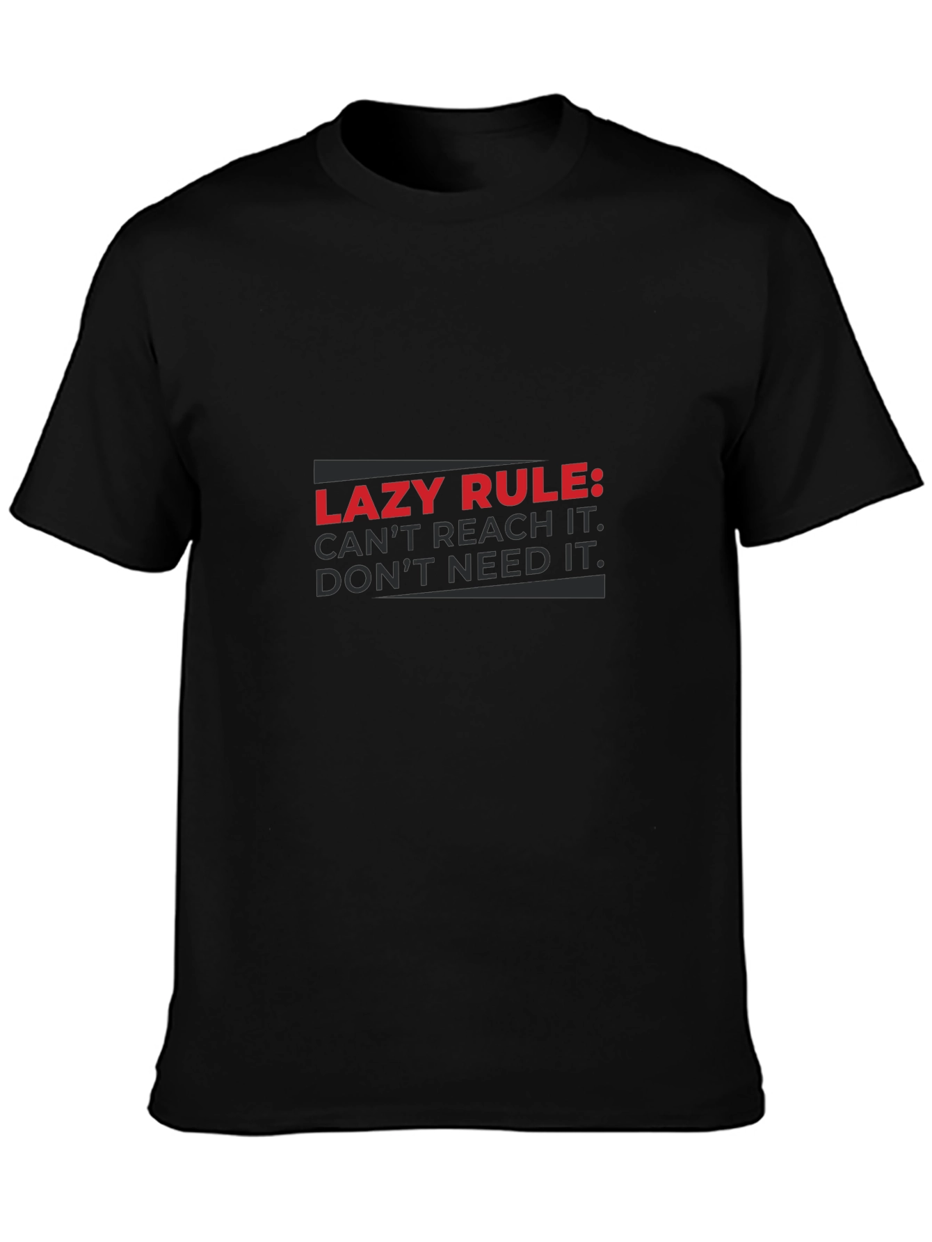 Black Lazy Rule Graphic T-Shirt - Black view 3