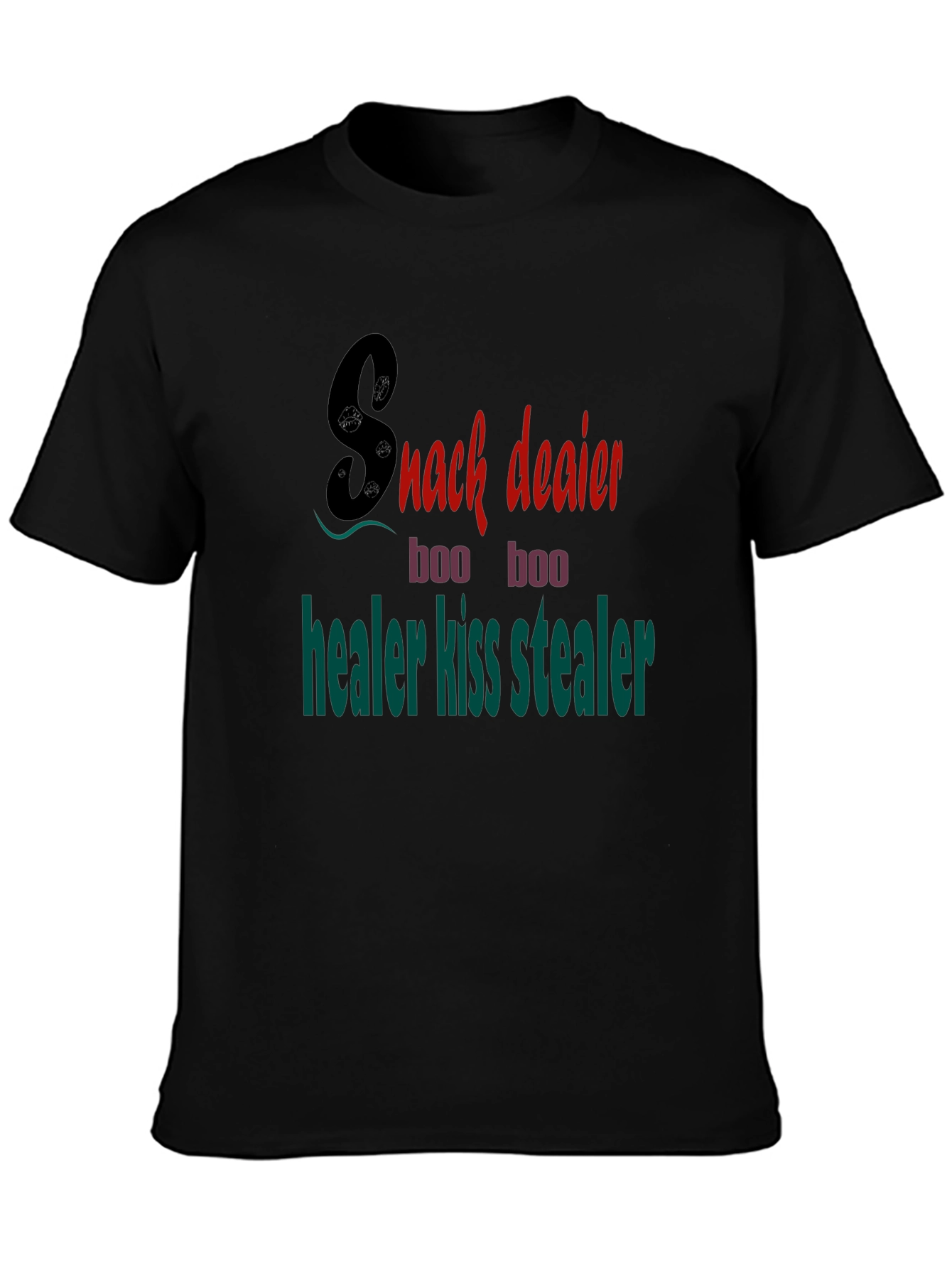 Black Snack Dealer Funny Graphic T-Shirt view 3