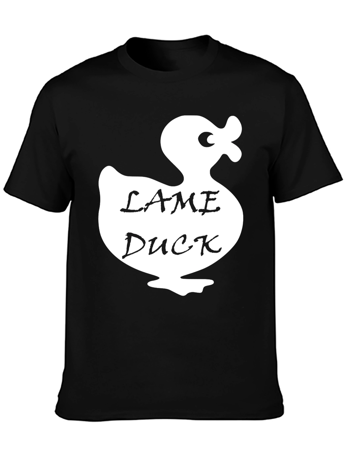 Black Lame Duck Graphic T-Shirt - Novelty Tee view 3