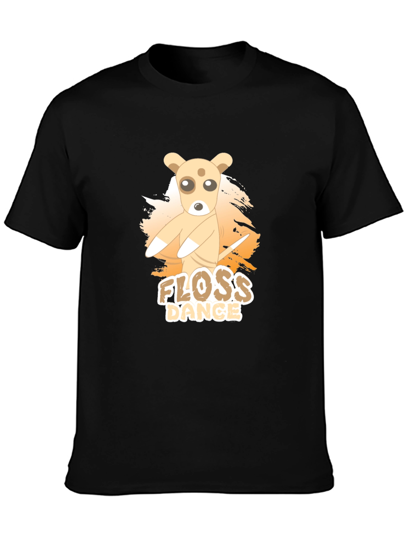 Black Floss Dance Graphic Tee - Cute Dog Design view 3
