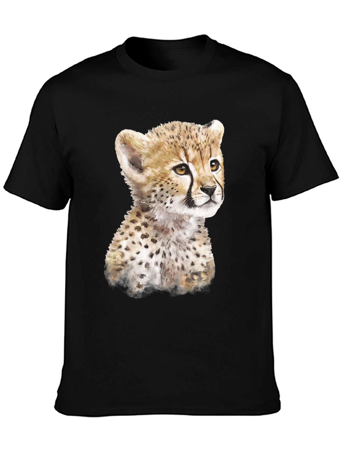 Black Cheetah Cub T-Shirt - Black view 3