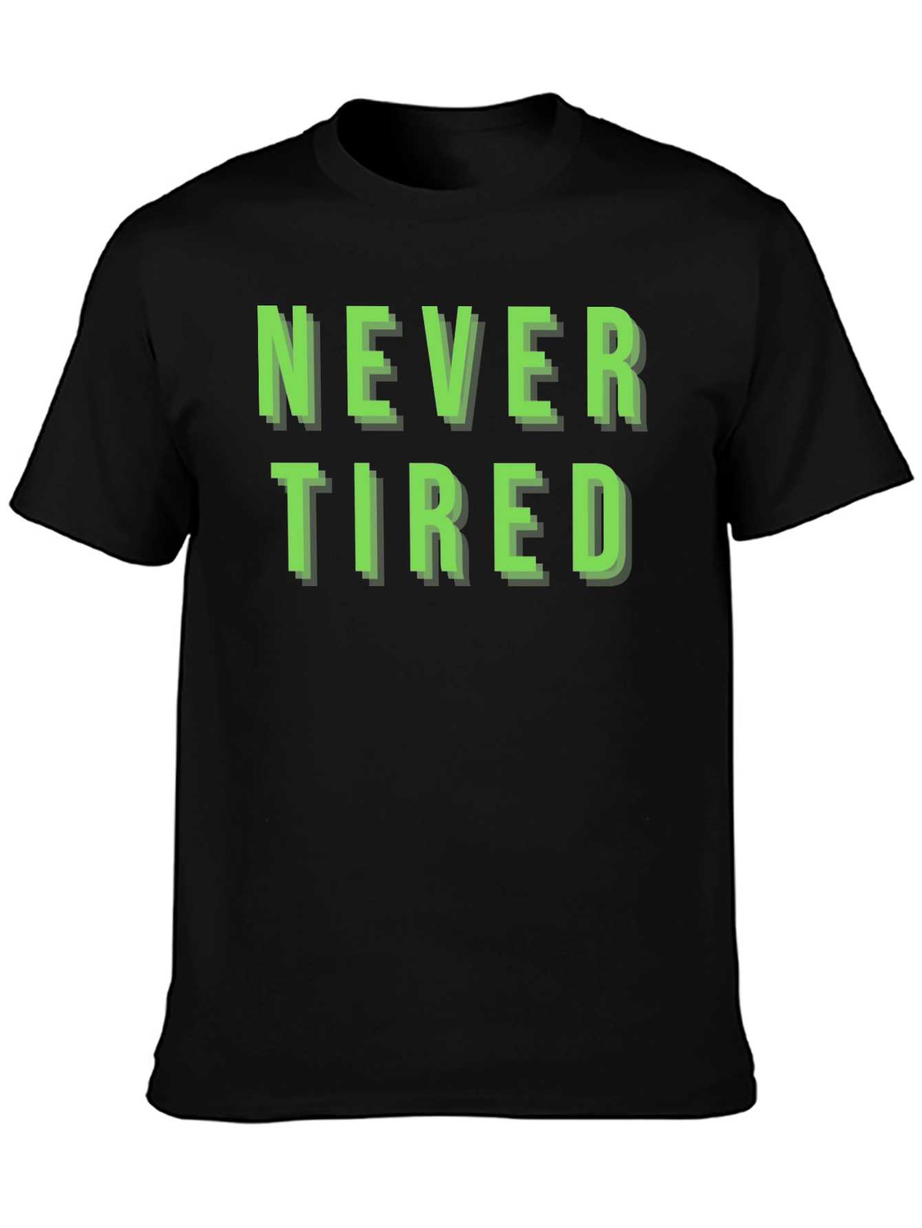 Black Never Tired Graphic T-Shirt - Black view 3