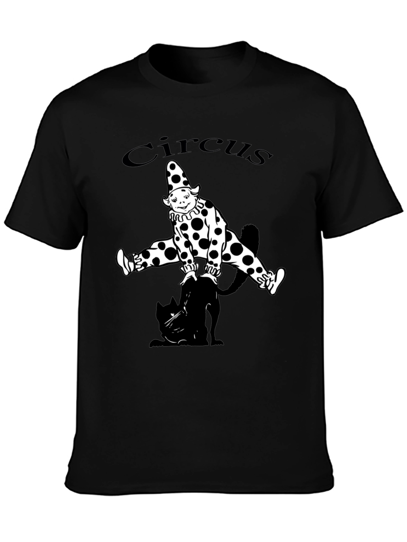Black Circus Clown Black T-Shirt view 3