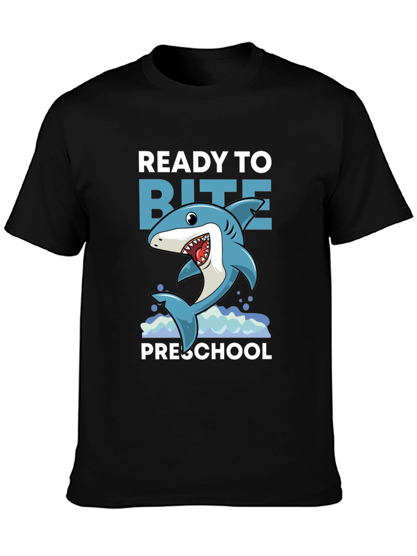 Black Ready to Bite Preschool Shark Tee view 3