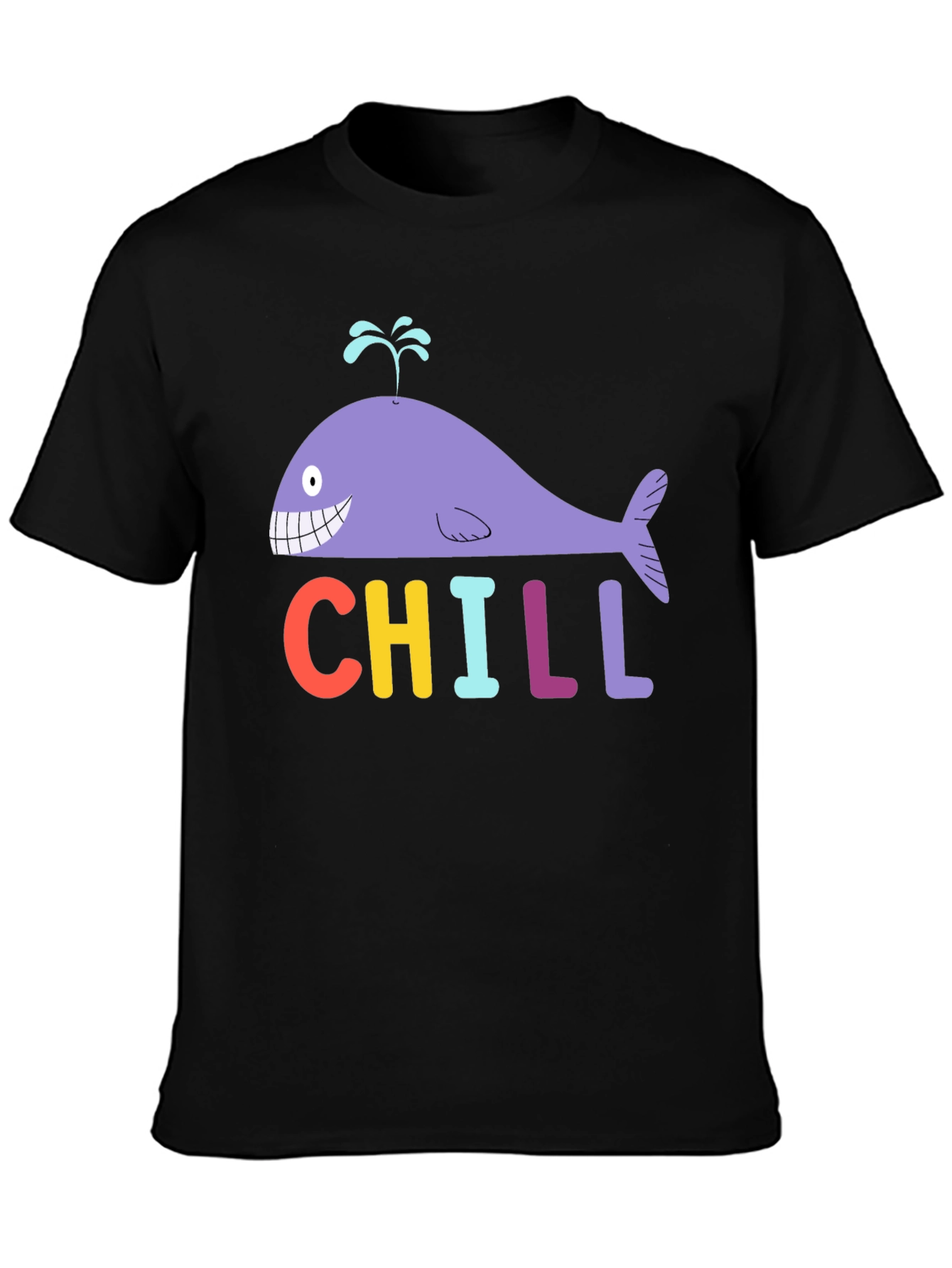 Black Chill Whale Graphic Tee - Unisex view 3