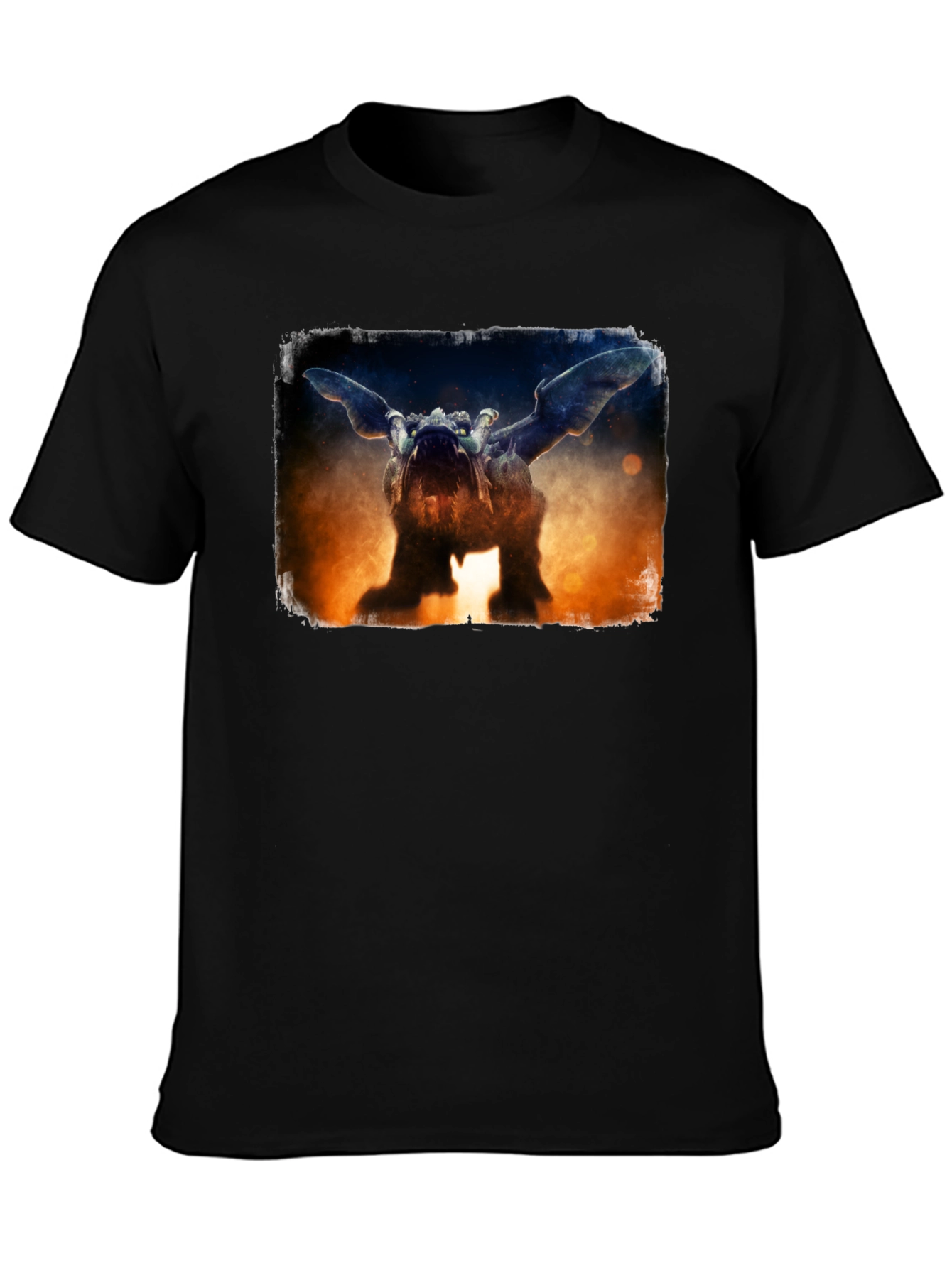 Black Gargoyle Graphic Black T-Shirt view 3