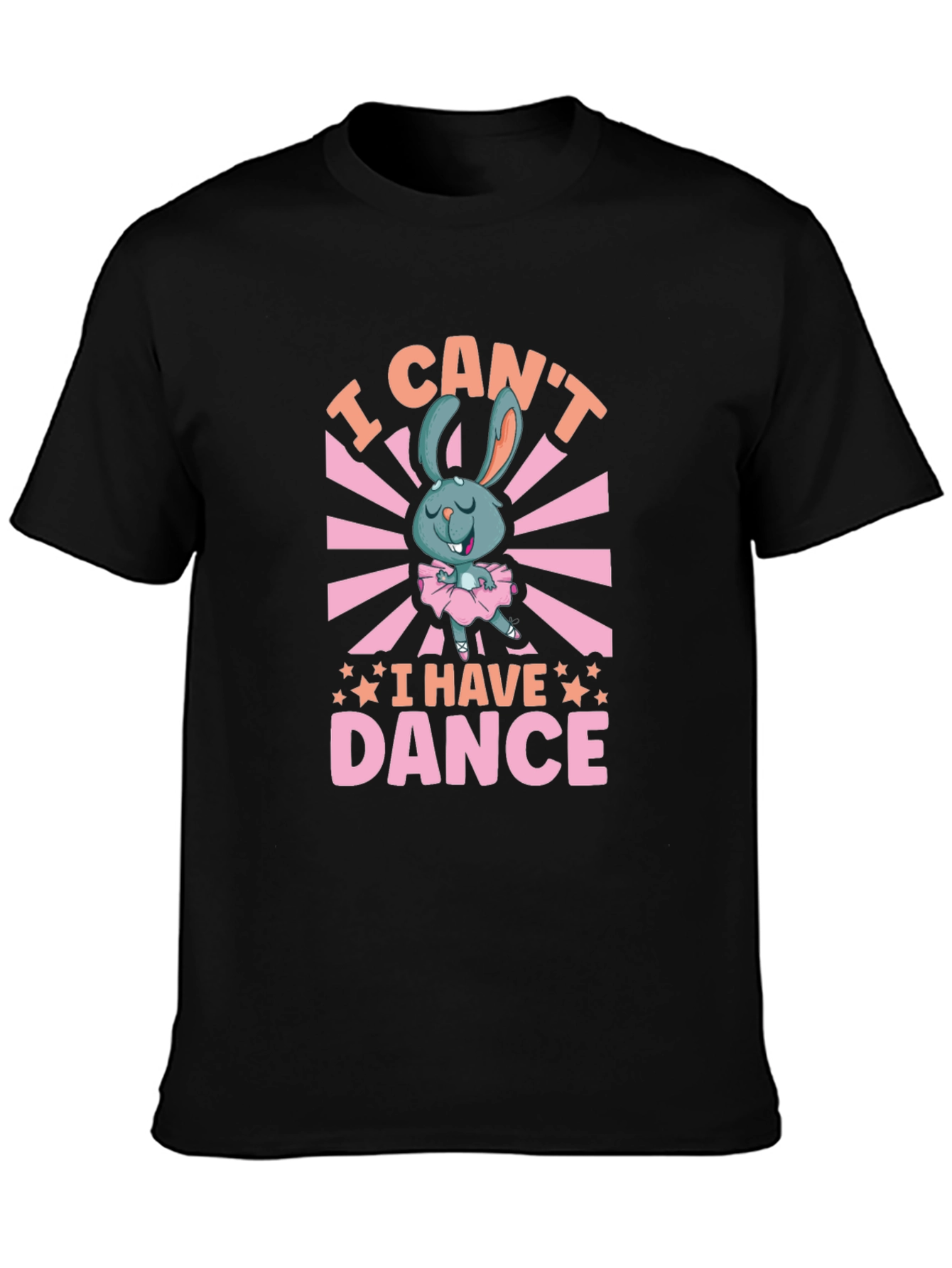 Black I Can't I Have Dance Graphic Tee - Unisex view 3