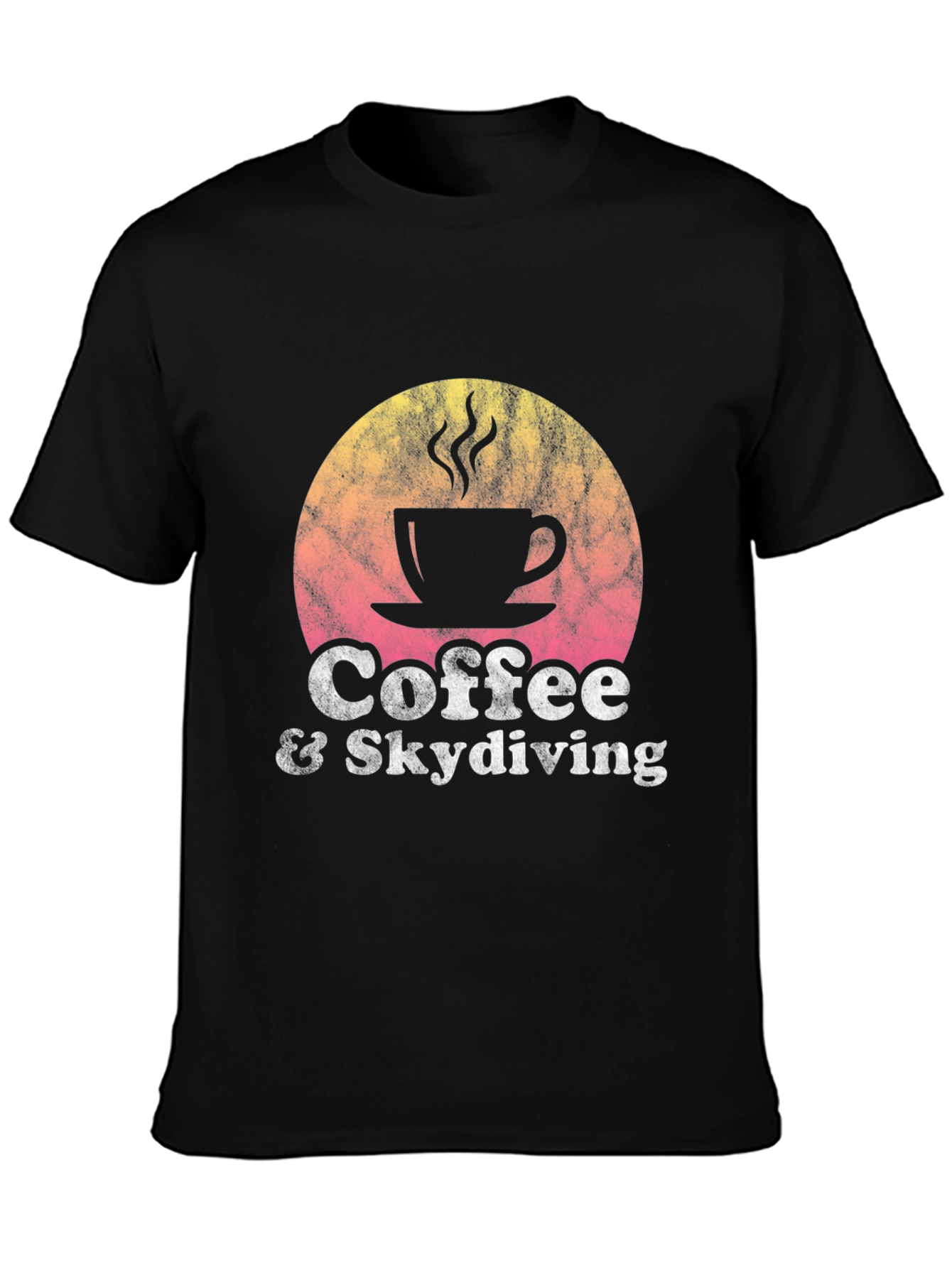 Black Coffee & Skydiving Graphic T-Shirt view 3