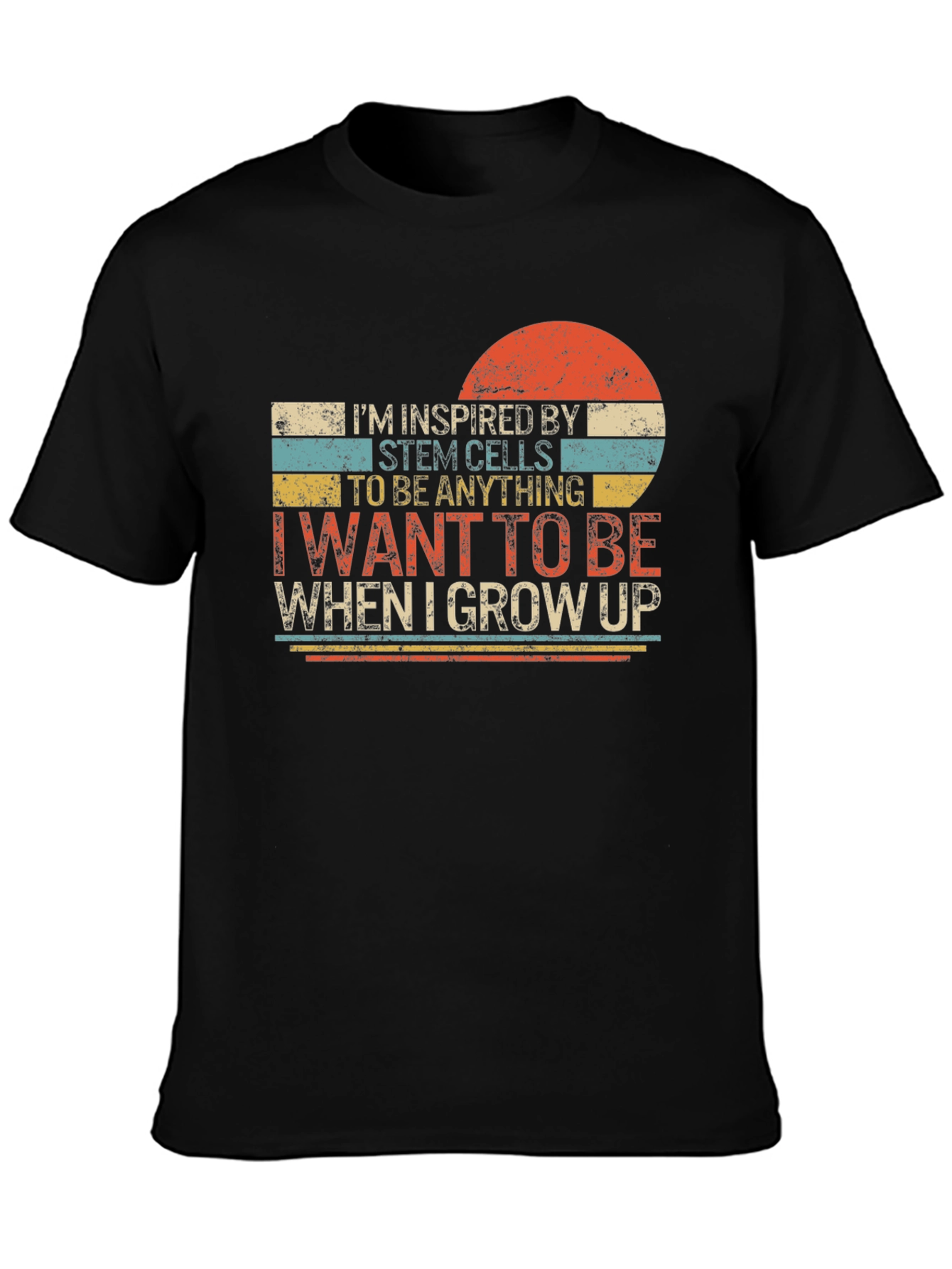 Black Stem Cells Inspired T-Shirt: Retro Science Tee view 3