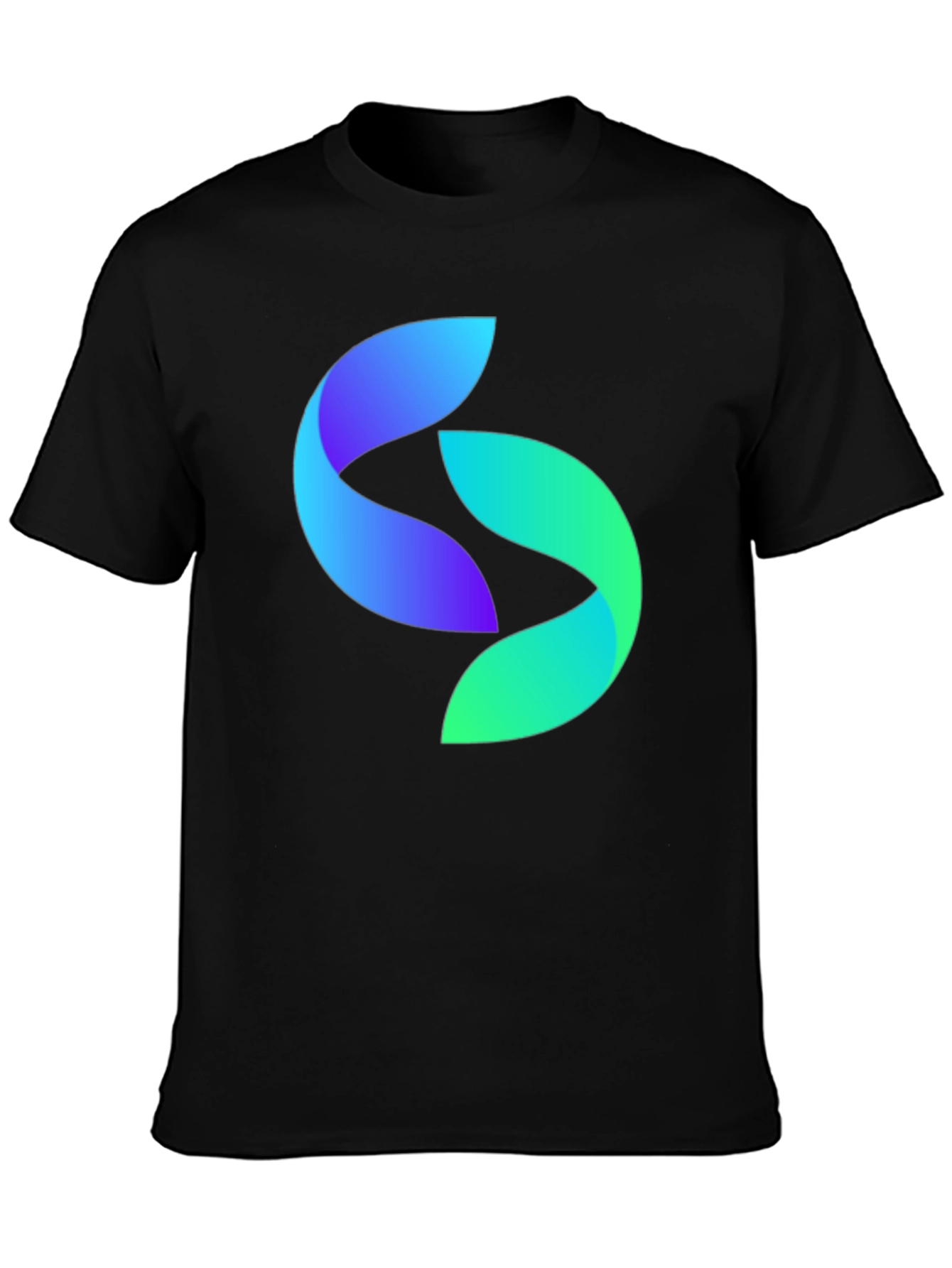 Black Abstract Logo Black T-Shirt view 3