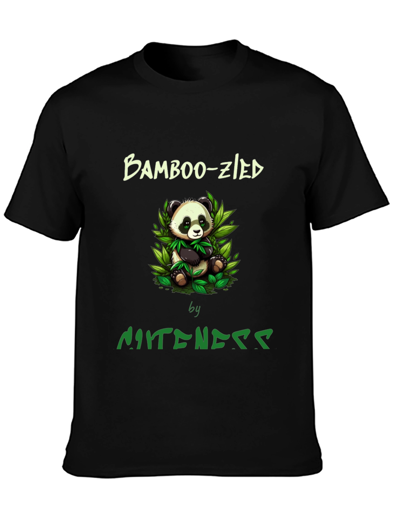 Black Bamboo-zled Panda Graphic Tee -  Unique Style view 3