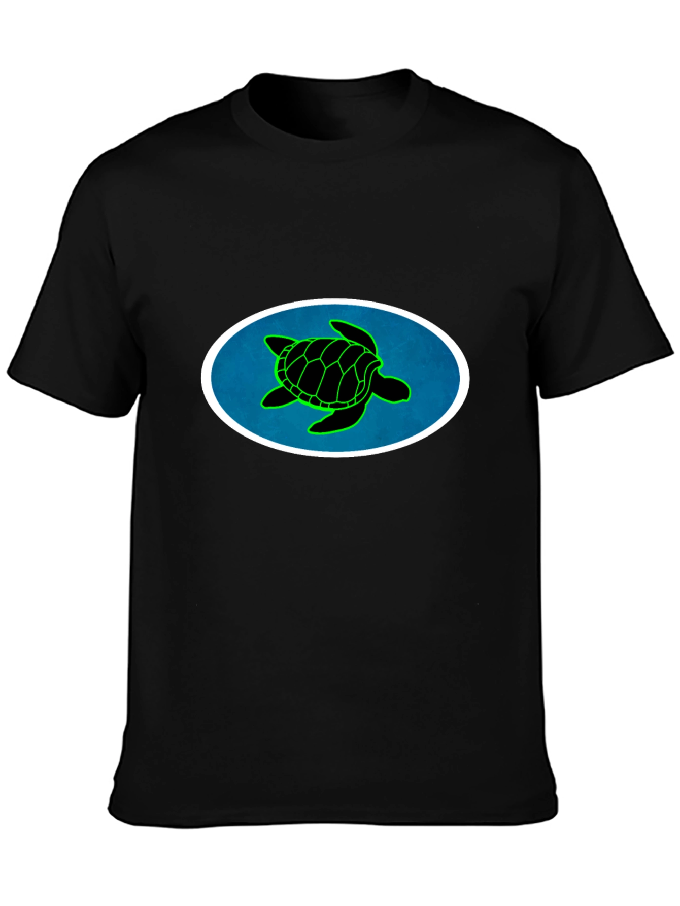 Black Turtle Graphic Tee - Black Cotton Blend view 3
