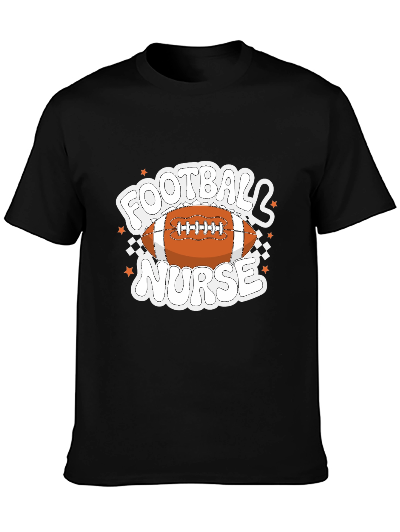Black Football Nurse Graphic T-Shirt view 3