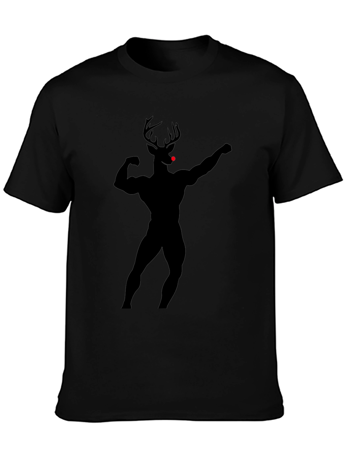 Black Rudolph Gains T-Shirt: Buff Deer Design view 3