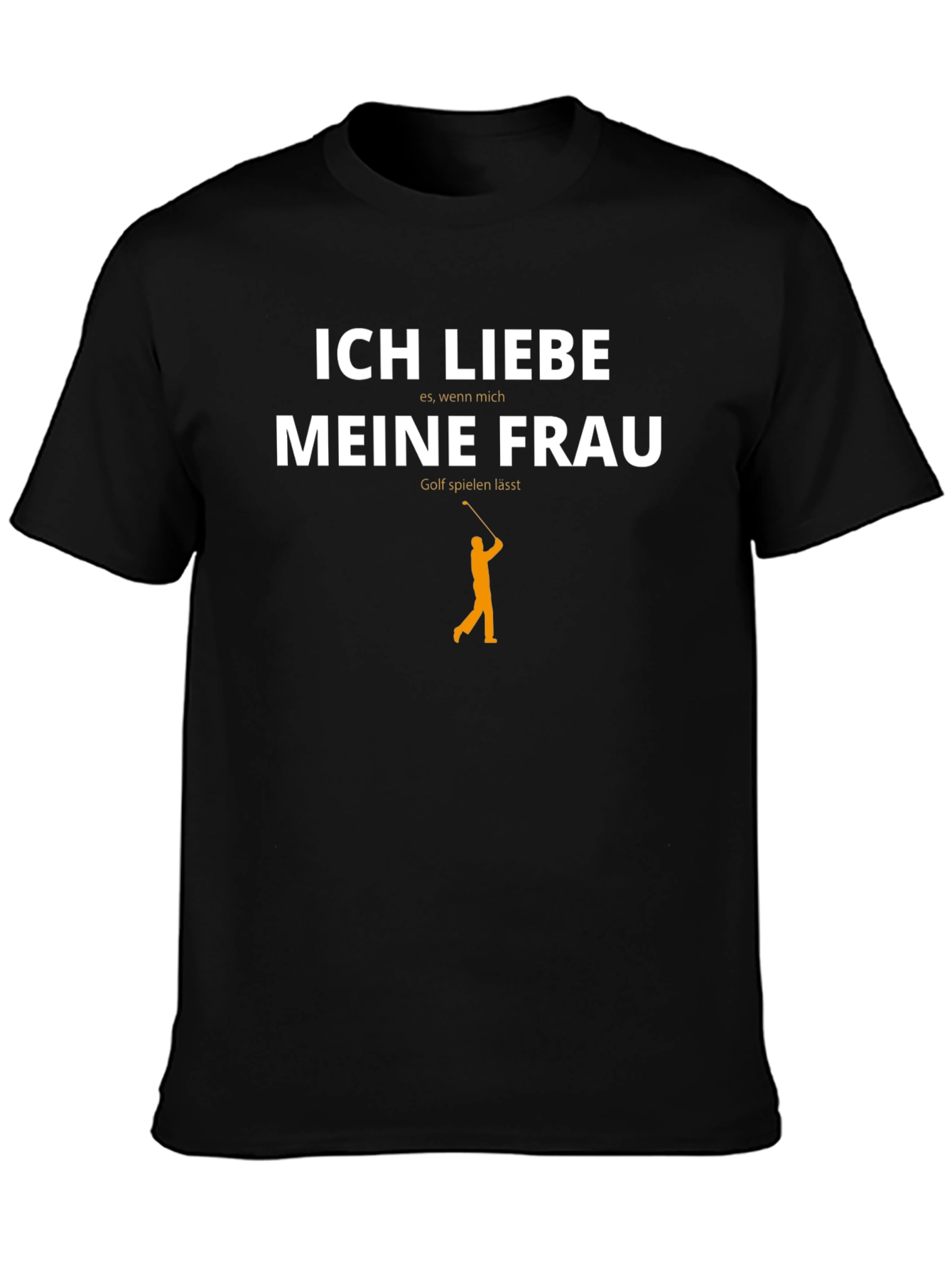 Black Ich Liebe Meine Frau Golf T-Shirt - Funny Golfer Tee view 3