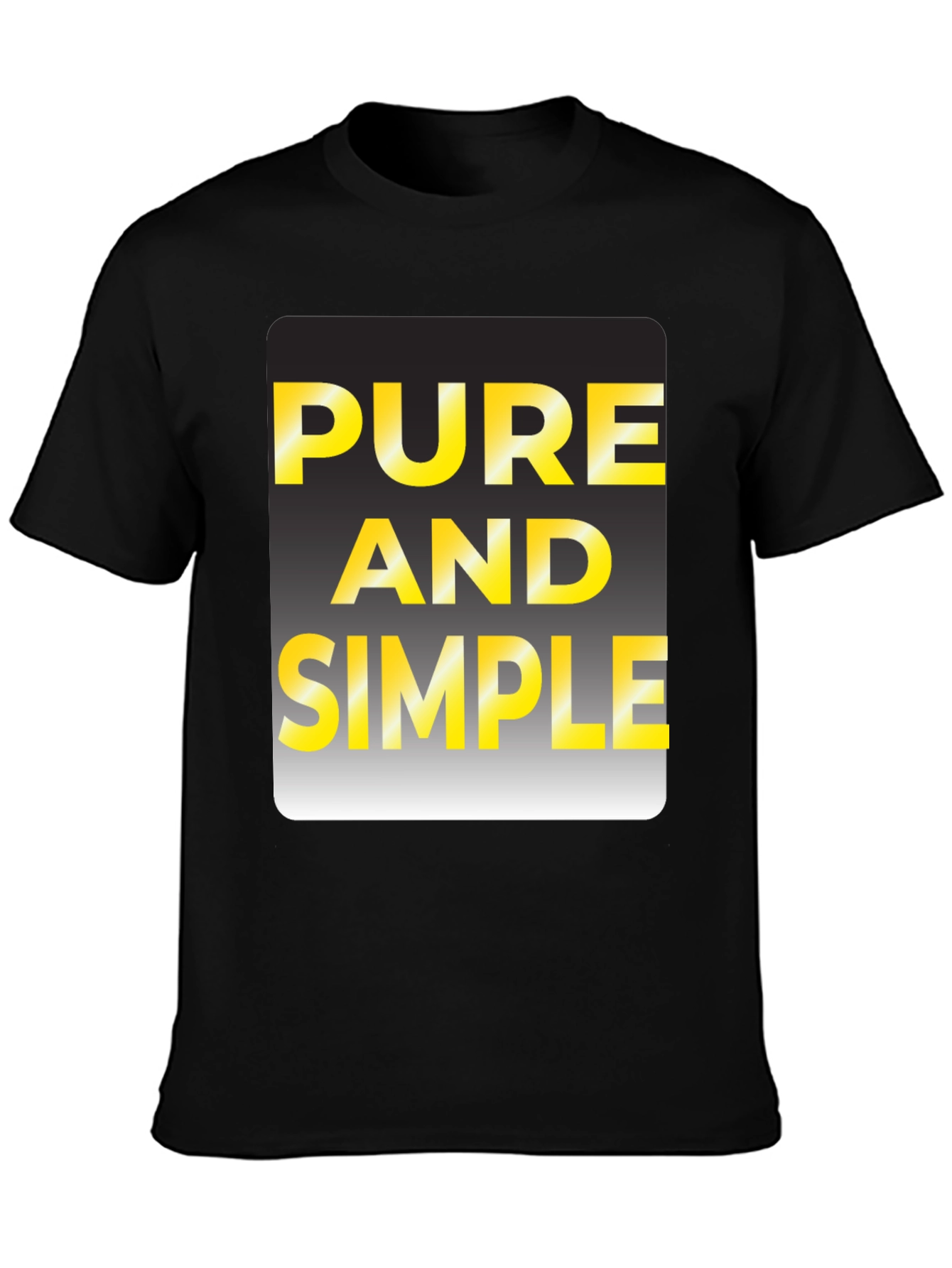 Black Pure and Simple Black Graphic T-Shirt view 3