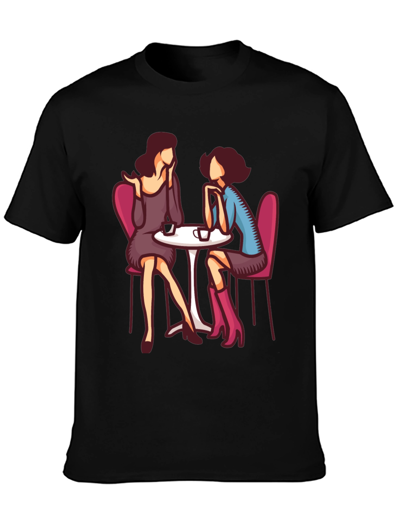 Cafe Conversation Graphic T-Shirt - 3