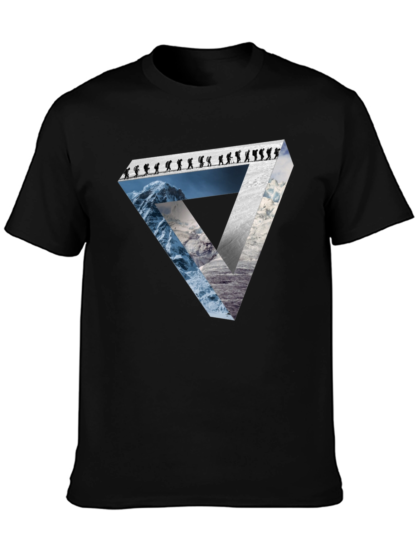Black Mountain Climber Triangle Graphic Tee view 3