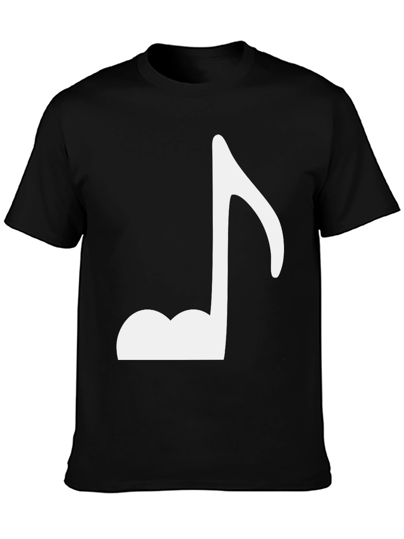Black Music Note Graphic Black T-Shirt view 3