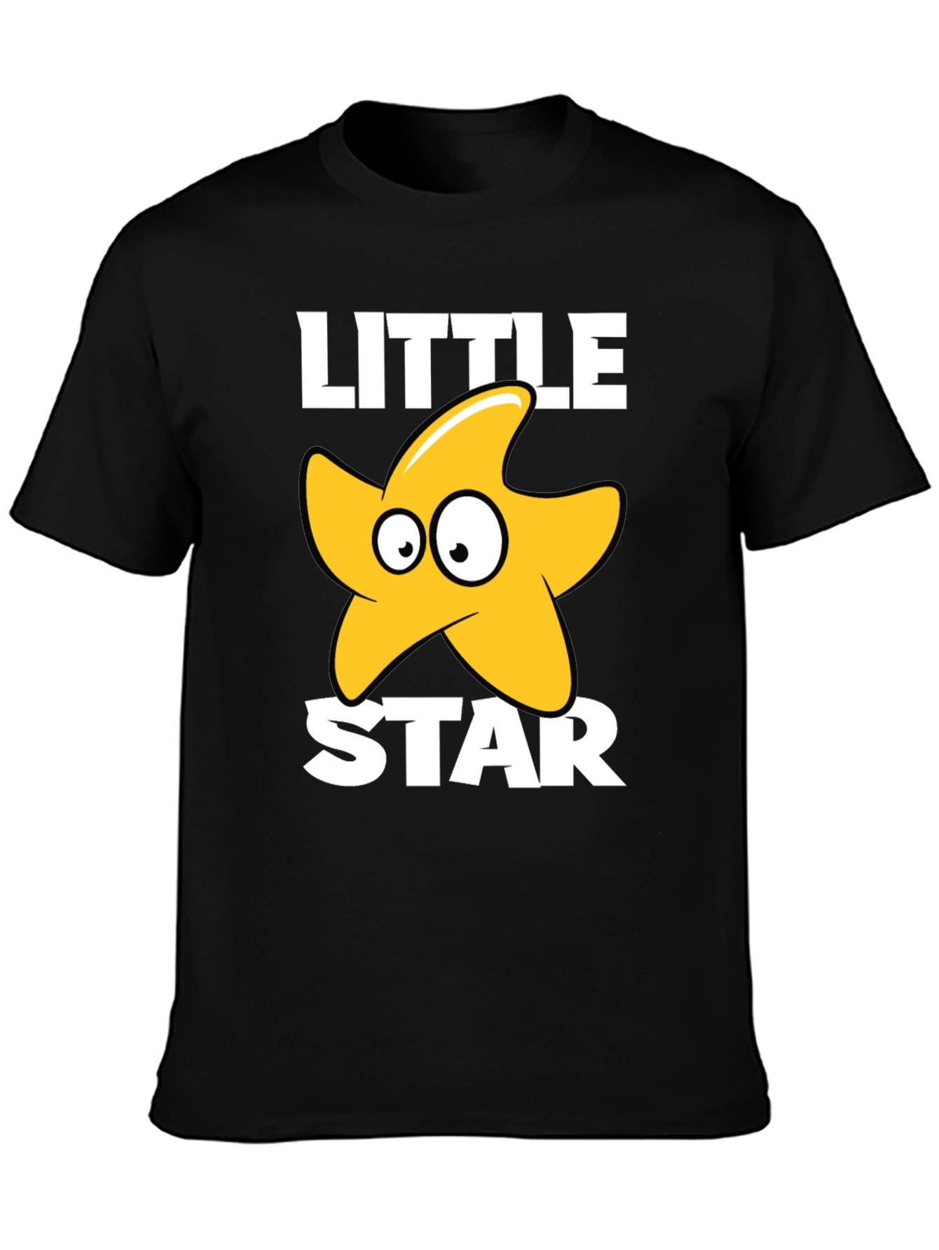 Black Cute 'Little Star' Graphic T-Shirt - Black view 3