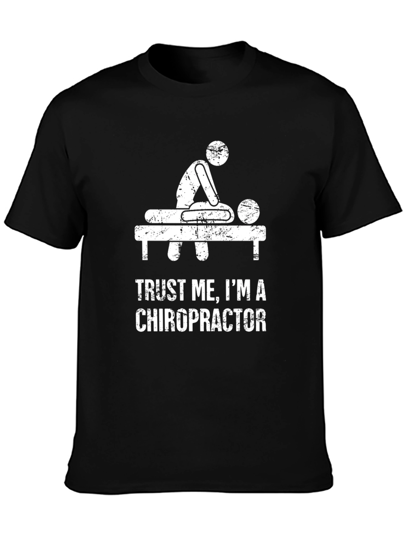 Black Chiropractor T-Shirt - Trust Me Funny Tee view 3