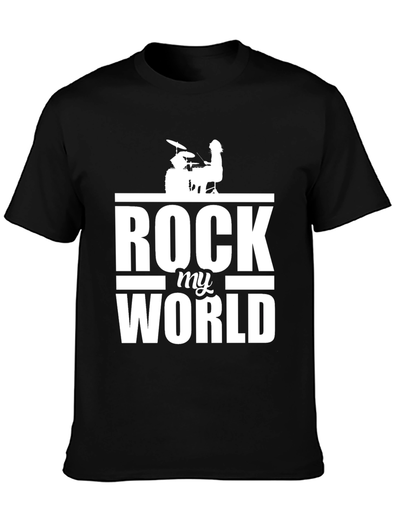 Black Rock My World Graphic Tee - Music Lover T-Shirt view 3