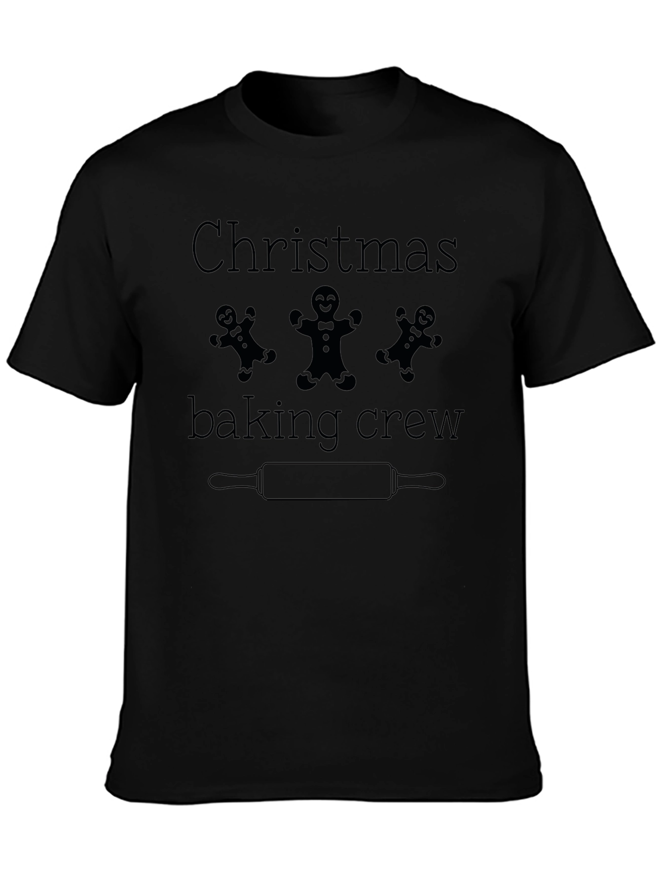 Black Christmas Baking Crew Black T-Shirt view 3