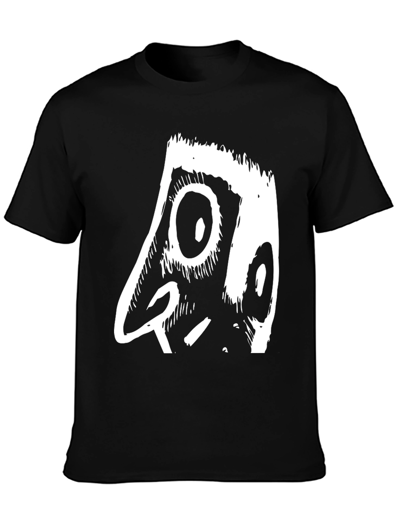 Black Abstract Graphic Print Black T-Shirt view 3