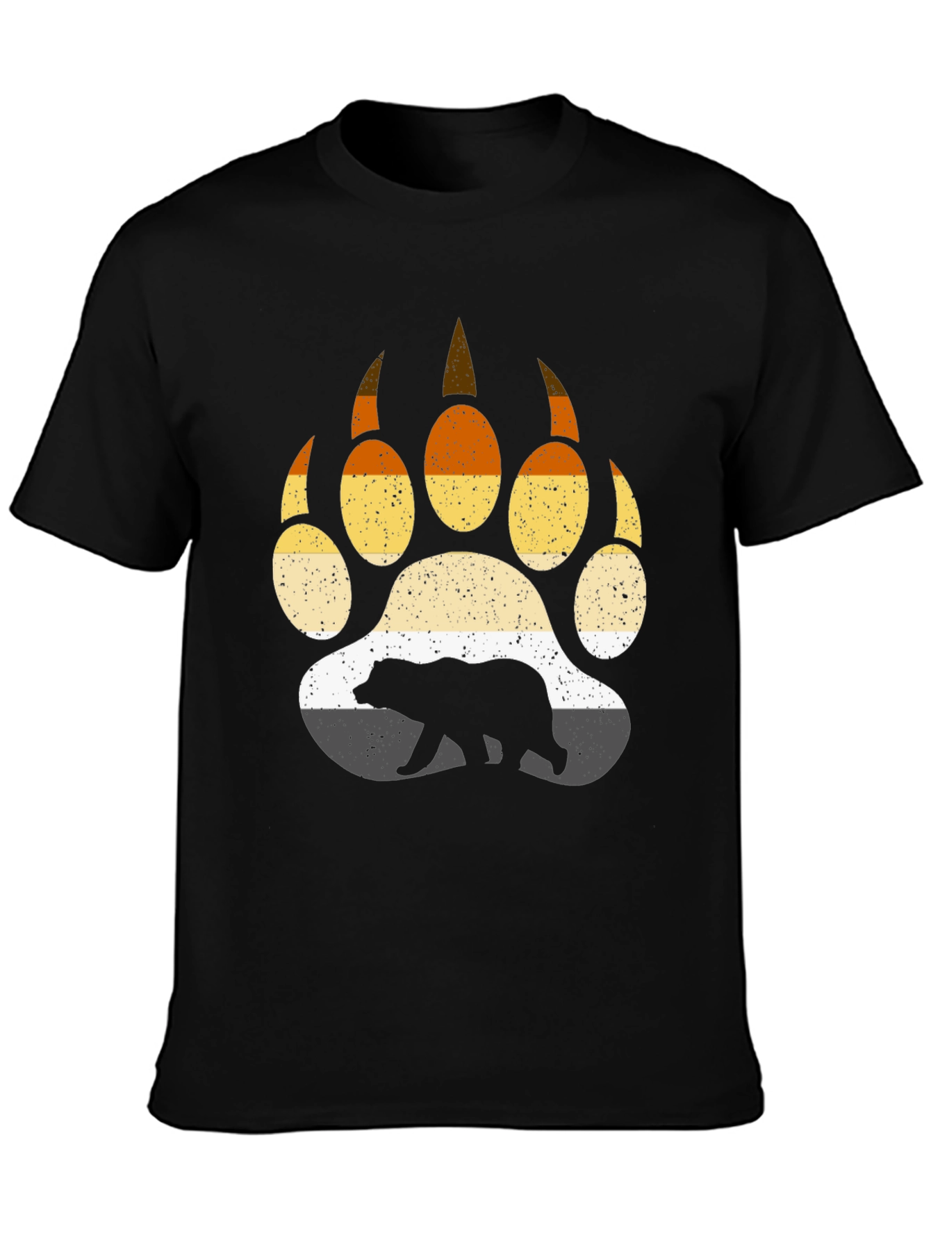 Black Bear Pride Paw Print T-Shirt view 3